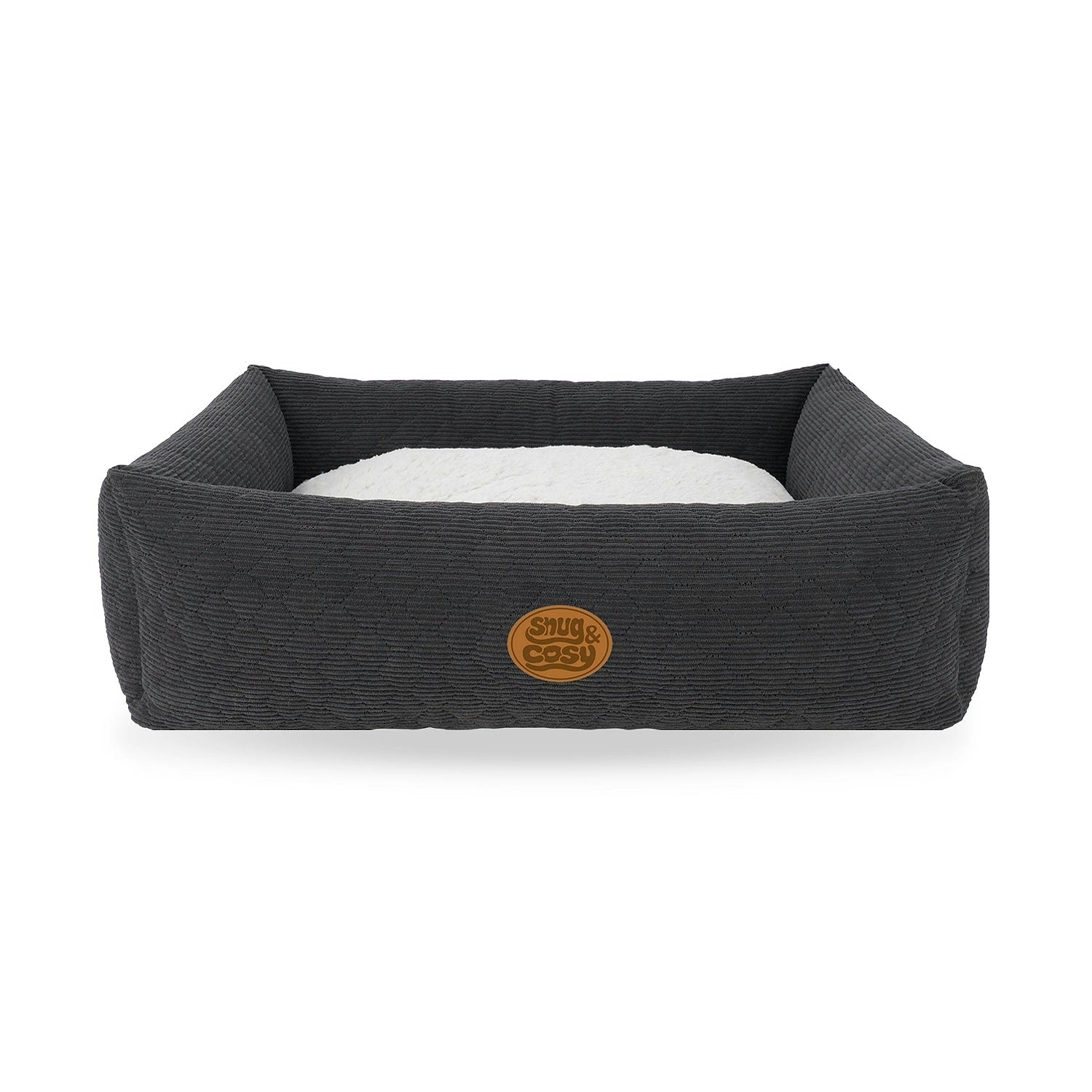 Snug And Cosy Pets Lush Rectangle - Charcoal - Large 92Cm