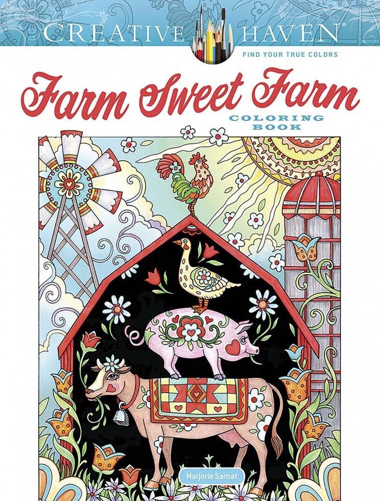 Creative Haven Farm Sweet Farm Coloring Book by Marjorie Sarnat (2022, Trade ... - Image 8