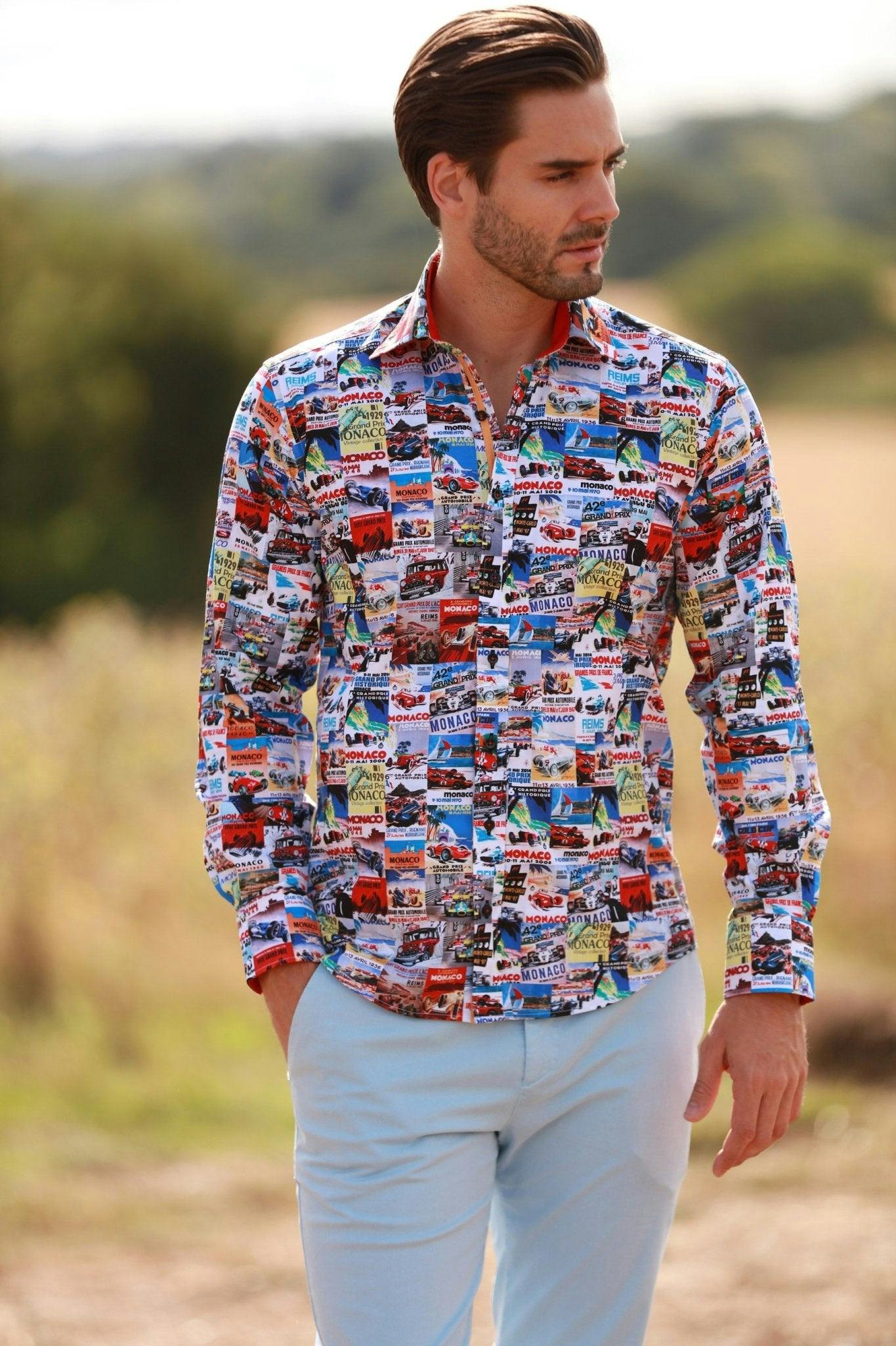Claudio Lugli Monaco Grand Prix Print Shirt - Xxl