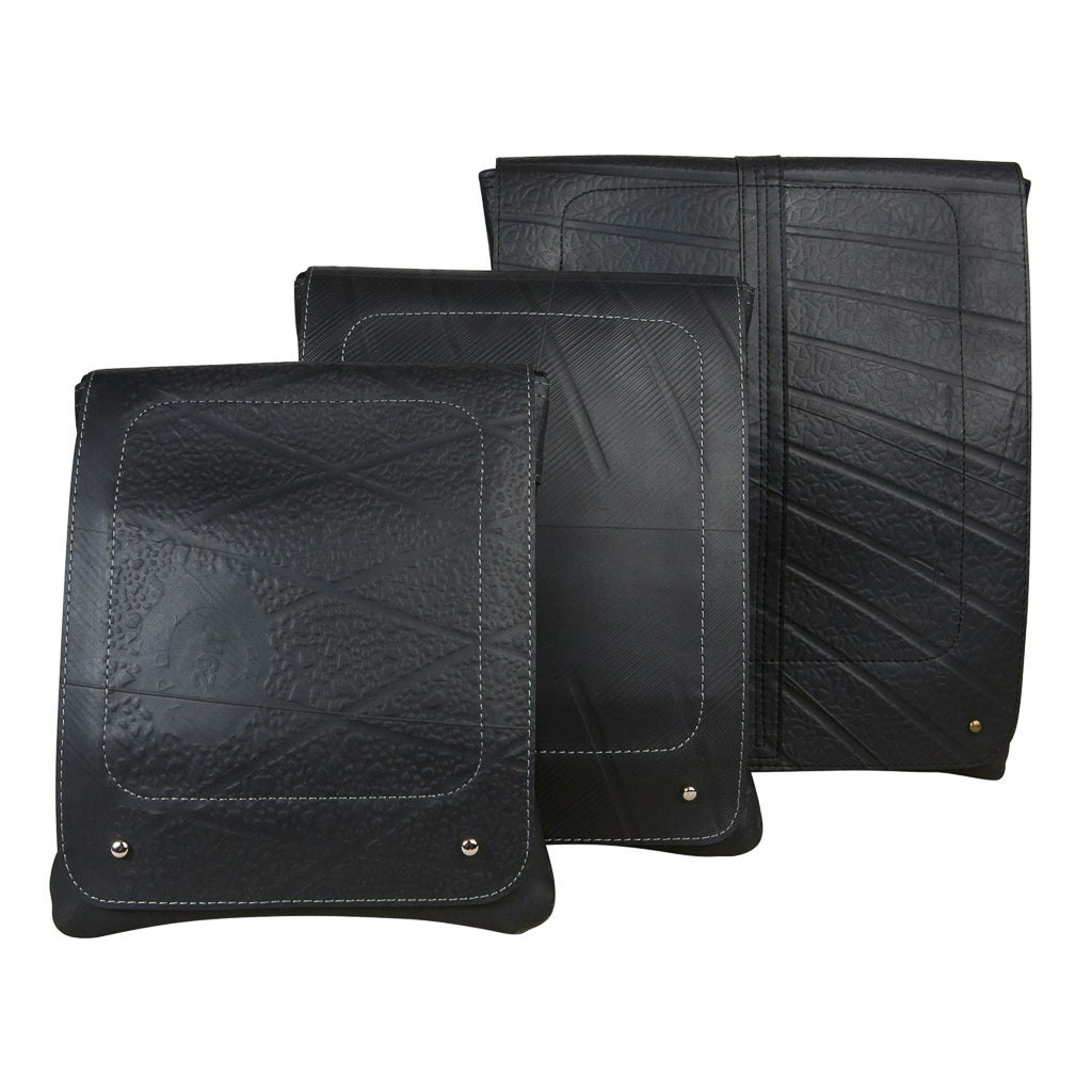 Paguro Spencer Recycled Rubber Vegan Crossbody Bag (3 Sizes Available) - L