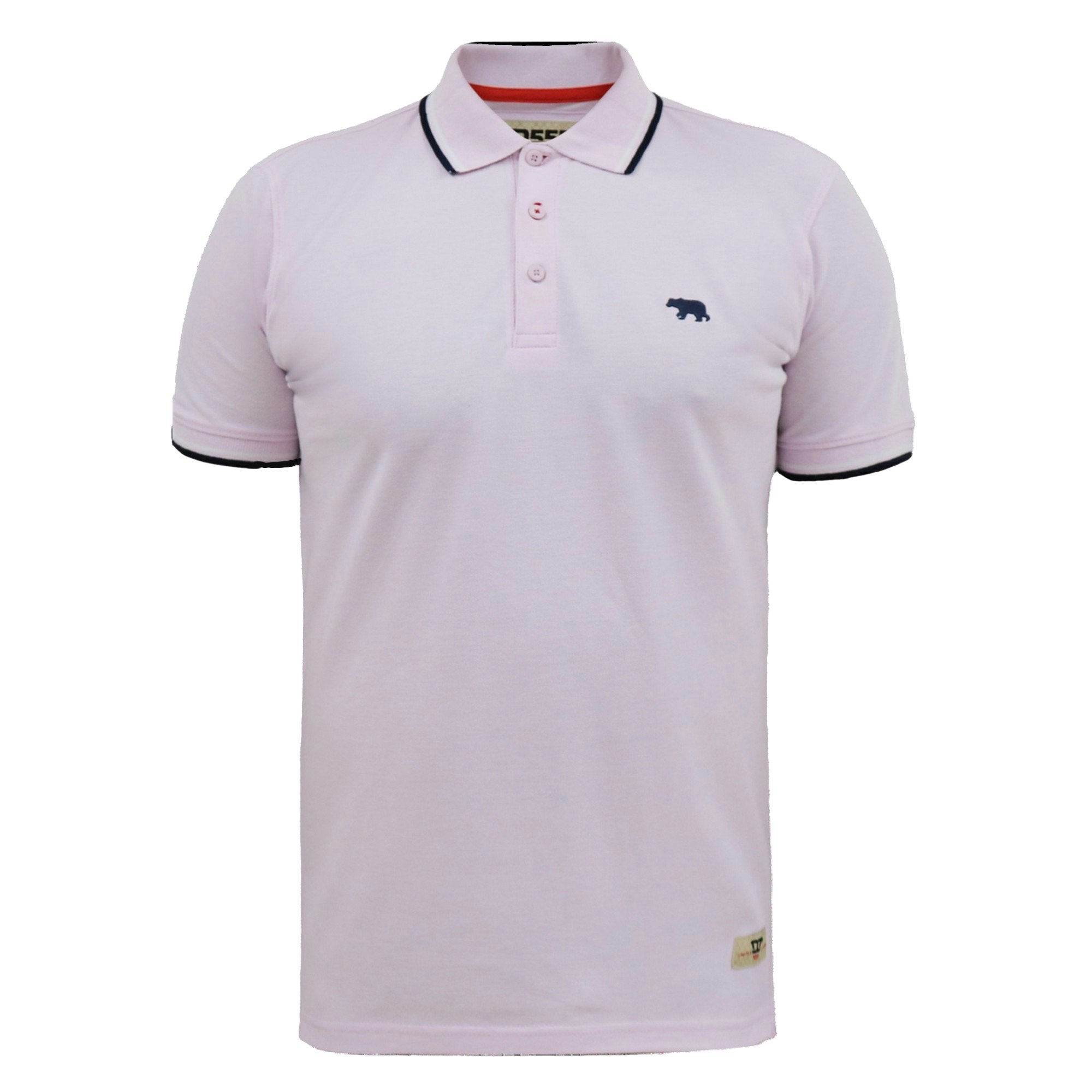 Duke Men's Pink D555 Hamford 2 Tipped Pique Kingsize Polo Shirt - 5XL