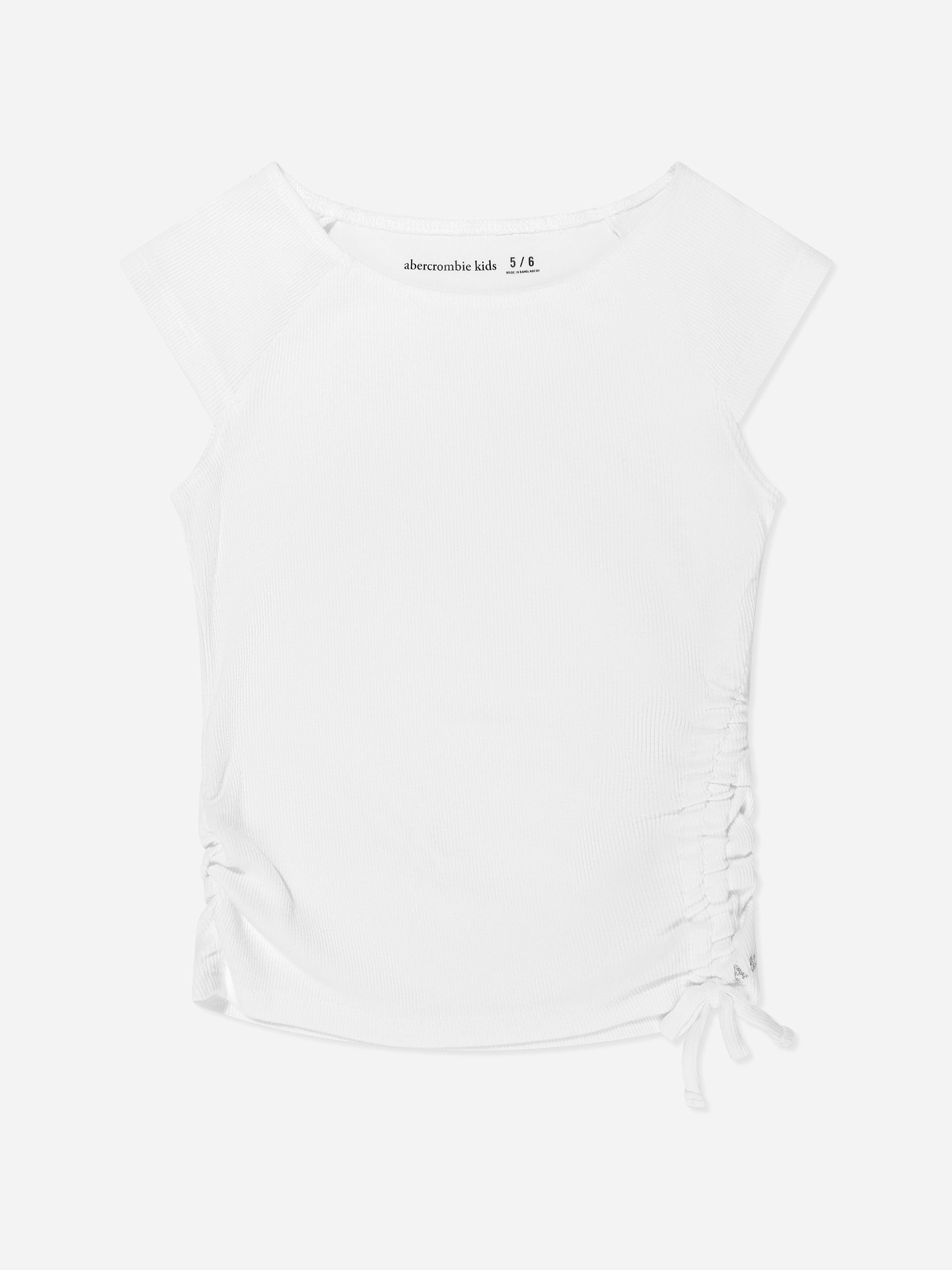 Abercrombie & Fitch Girls White Shoulder Play Top In - 13 - 14 Yrs