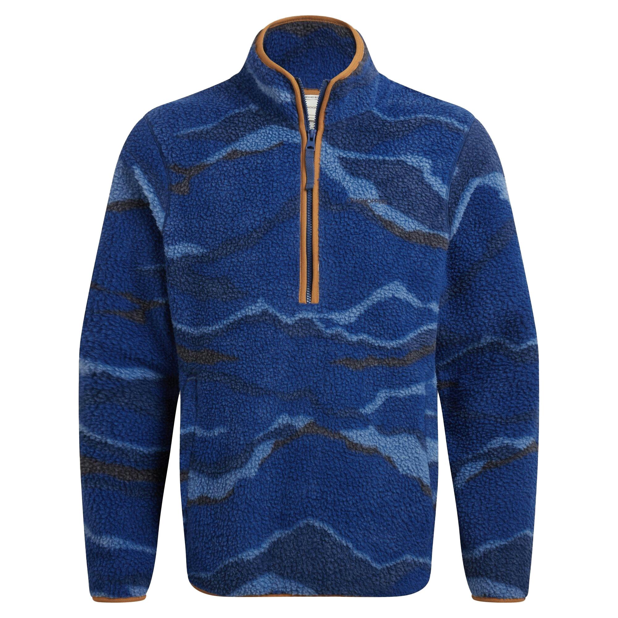 Craghoppers Men's National Trust Rawthey Landscape Fleece Top - Juniper Berry - 3XL - Juniper Berry - 100% Recycled Polyester
