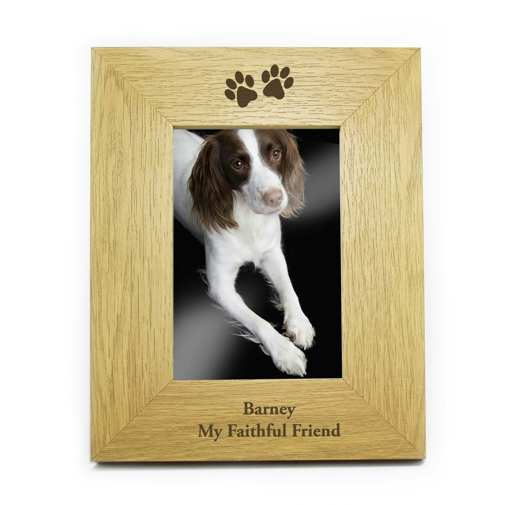 Personalised Memento Company Personalised 6X4 Pets Wooden Photo Frame