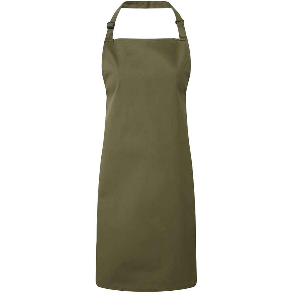 - Premier Unisex Adult Colours Full Apron Olive (One Size) - Image 3