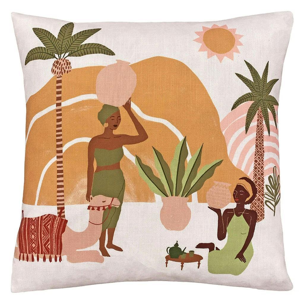 Furn Alia Abstract Cushion Cover - Sand - 50Cm X 50Cm - Sand - 100% Polyester