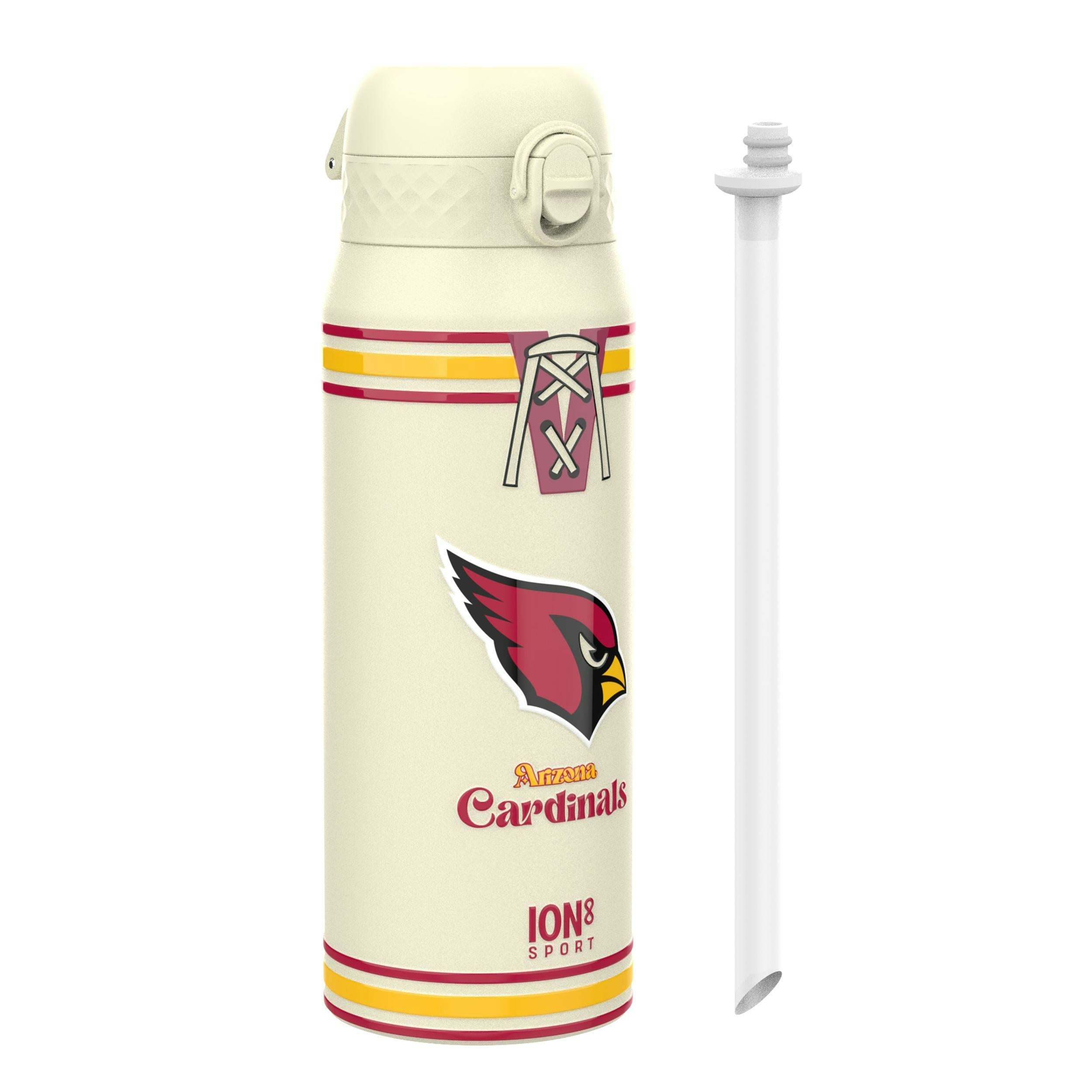 Rackhams Nfl X Ion8 Insulated Steel Water Bottle, Nfl Cardinals, 750Ml (24Oz)