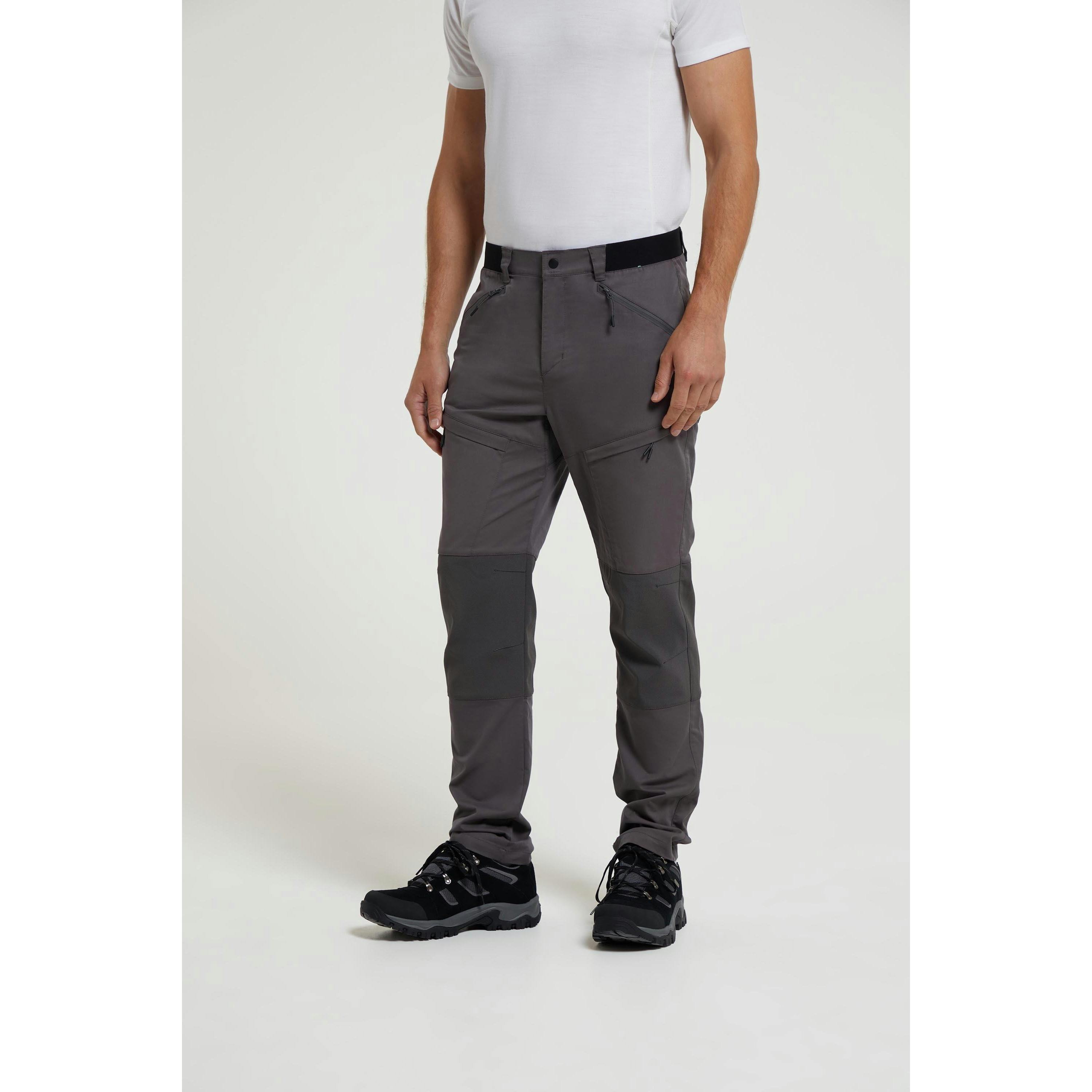 Mountain Warehouse Men's Jungle Trekking Trousers - Charcoal - 28R - Charcoal - 60% Cotton/40% Elastane