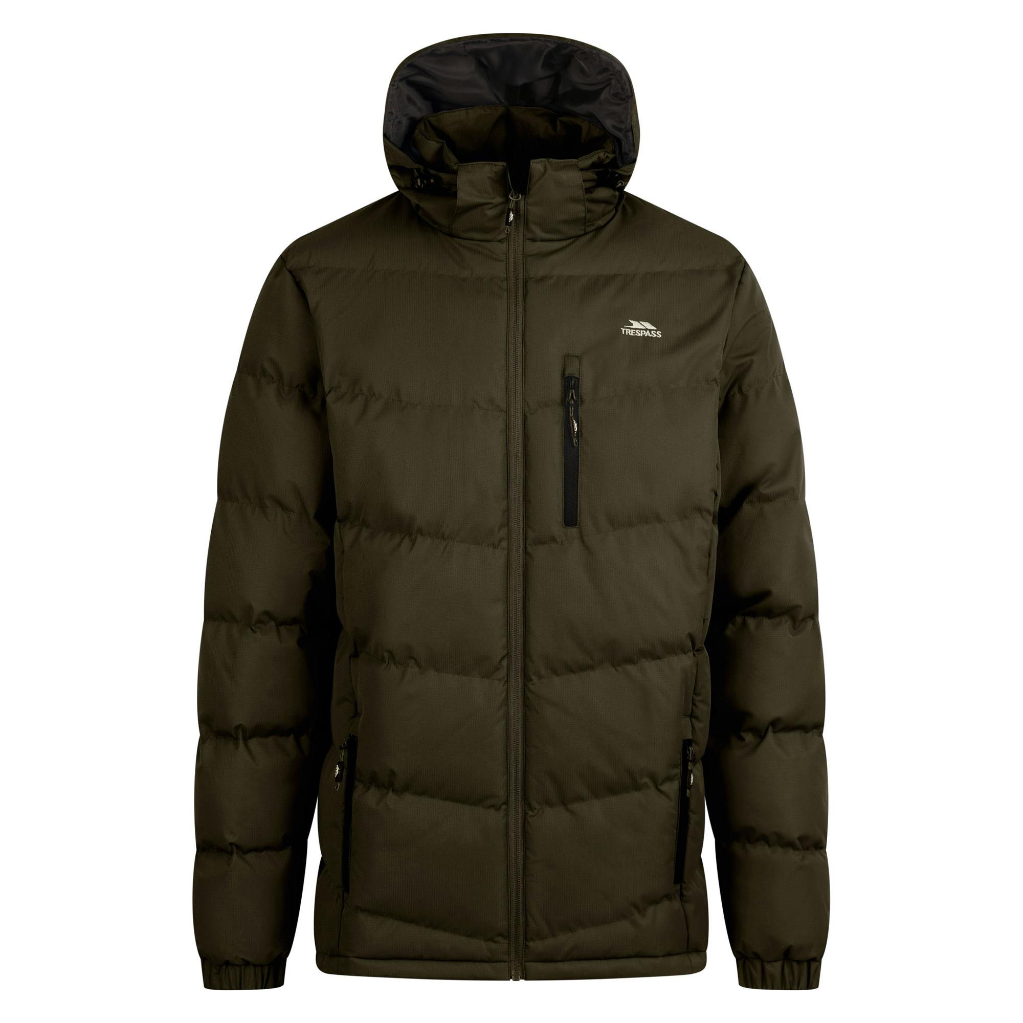 Trespass Men's Dark Blustery Padded Jacket - Vine - Vine - L - 100% Polyester