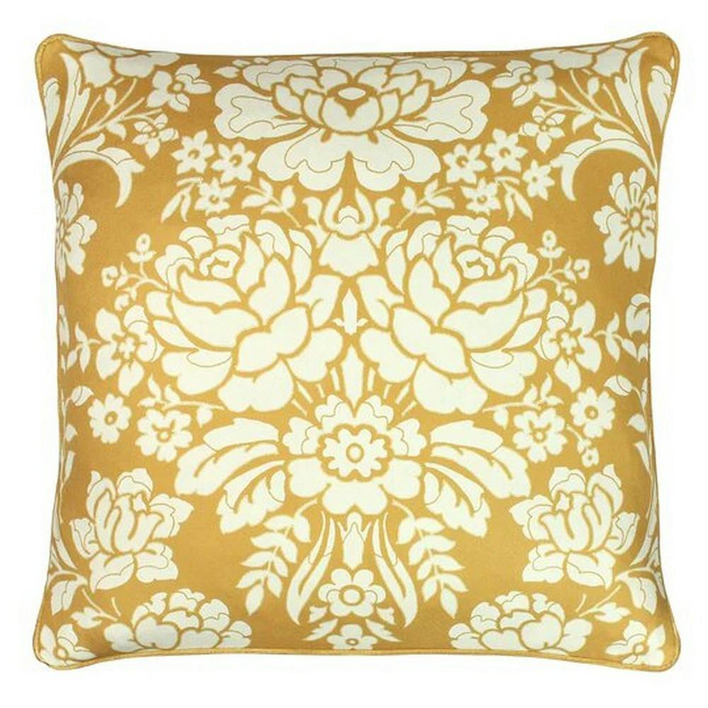 Rackhams Melrose Floral Cushion Cover - Honey - One Size - Honey - 100% Polyester