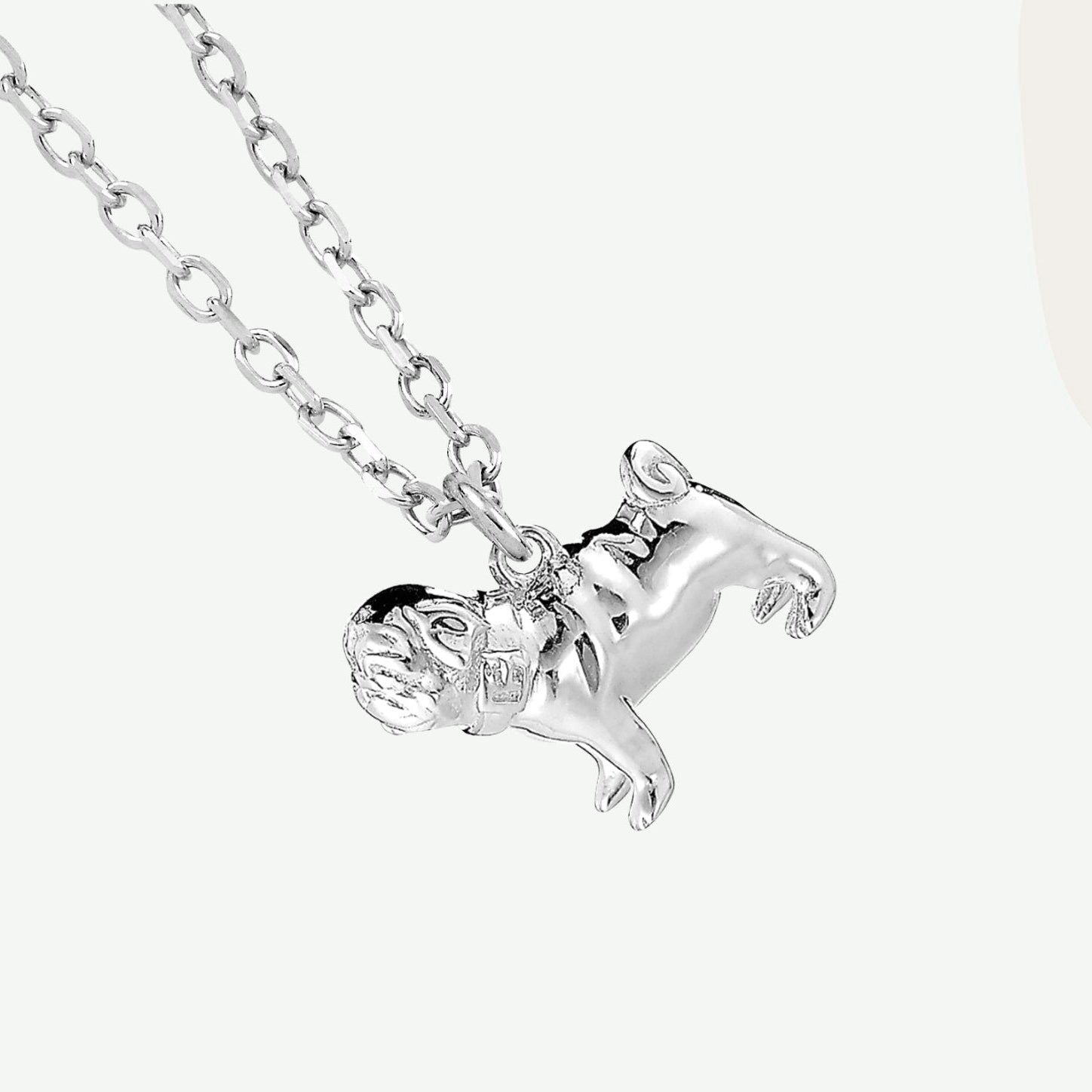 Mylee London Silver Pug Necklace - Personalised - Yes