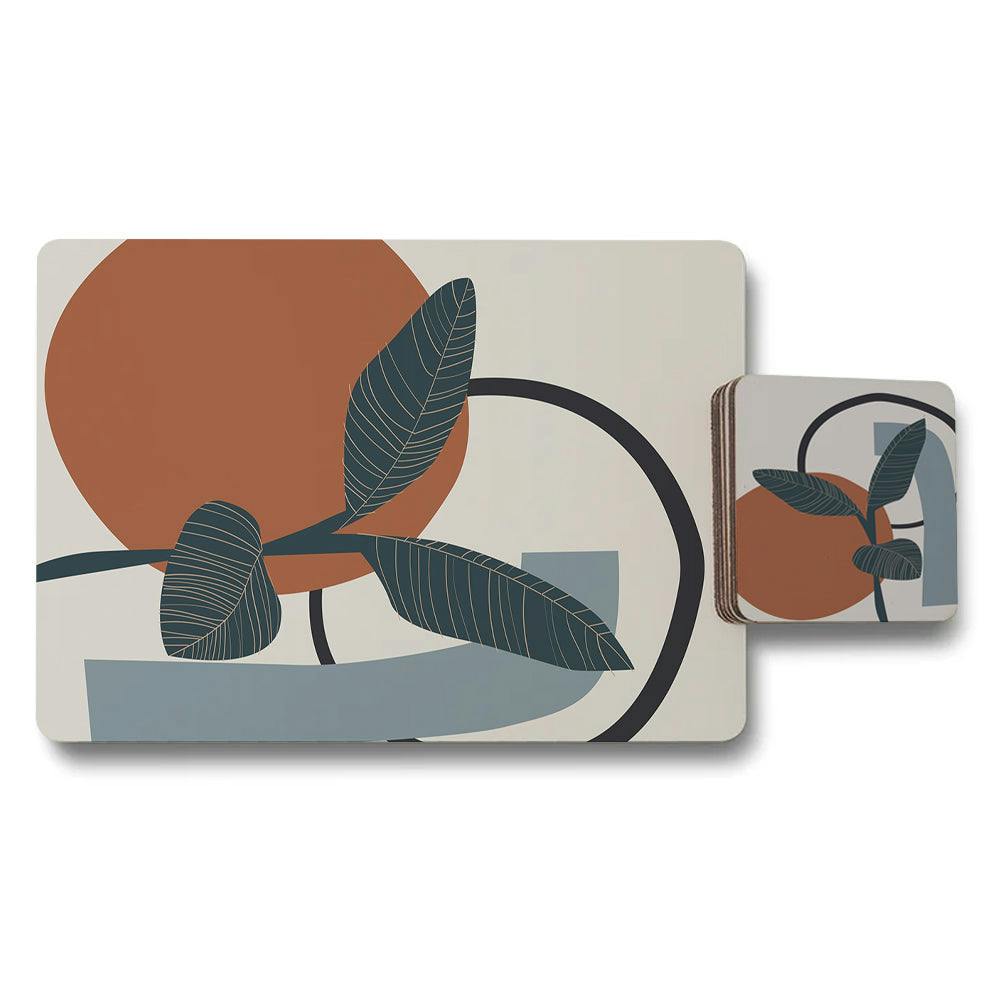 Rackhams Set Of 12 Placemats And Coasters With Designer Abstract Artwork