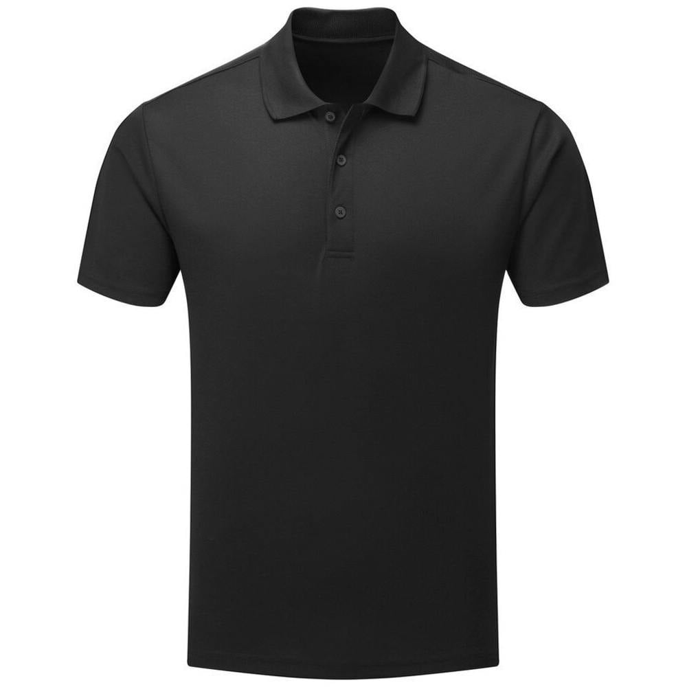 Premier Men's Black Sustainable Polo Shirt - 4XL - 100% Recycled Polyester