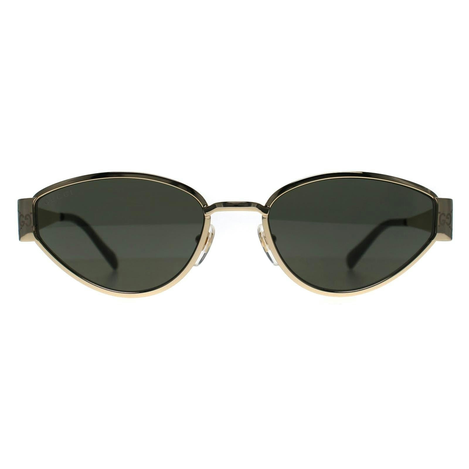 Gucci Women's Gold Oval Grey Gg1853s - Image 5