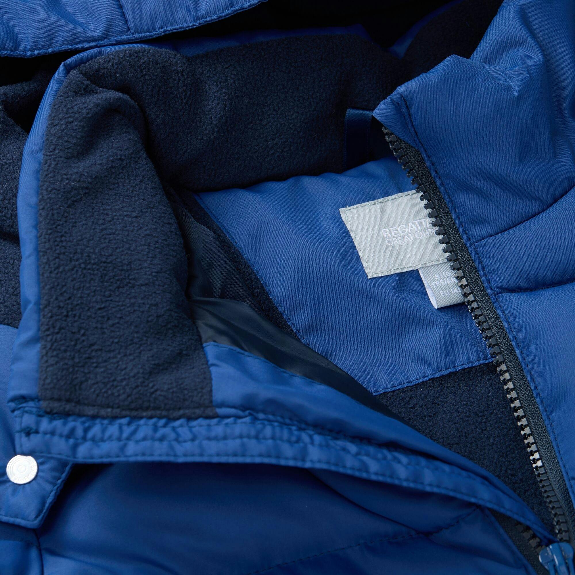 Regatta Blue Kids Rover Padded Jacket - Aviator /Navy - 7-8 Years - Aviator /Navy - 63% Polyester/37% Recycled Polyester