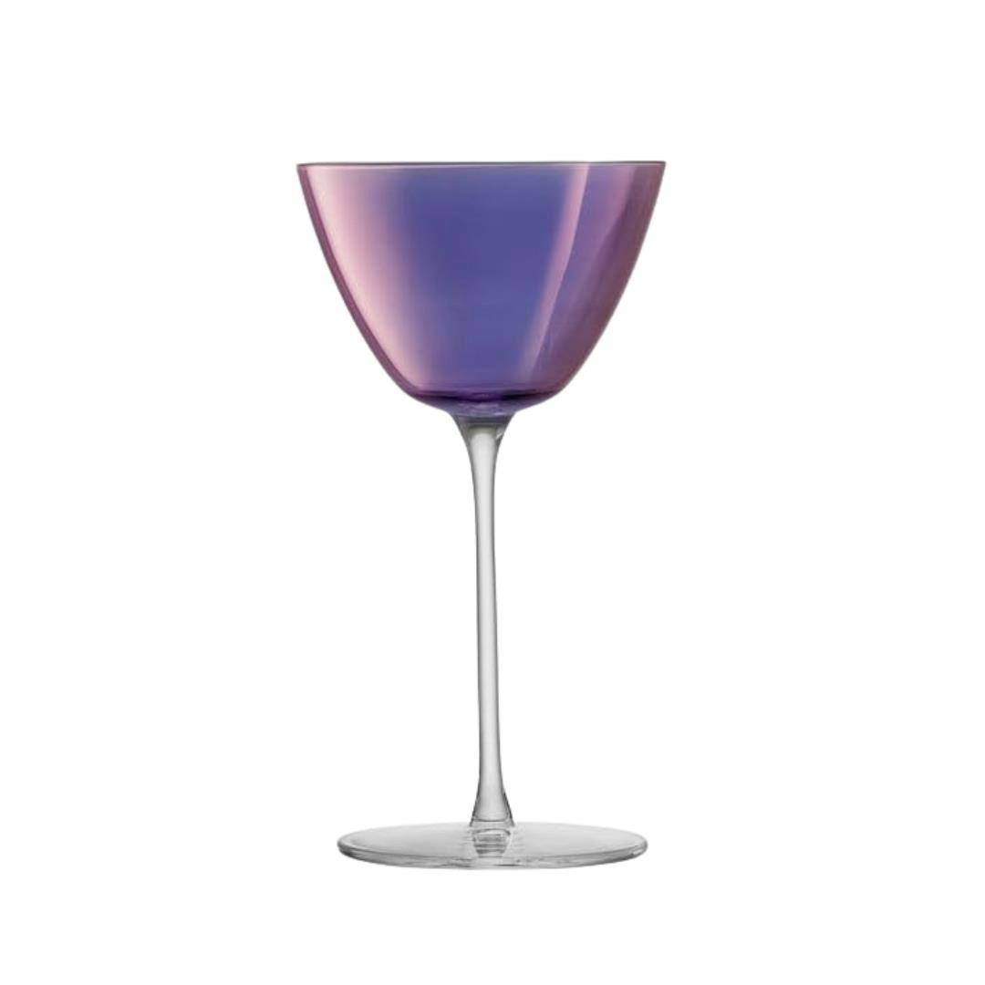 Lsa International Light Lsa Aurora Martini Glass 195Ml Set Of 4 Polar Violet - 195Ml - 2 - Glass