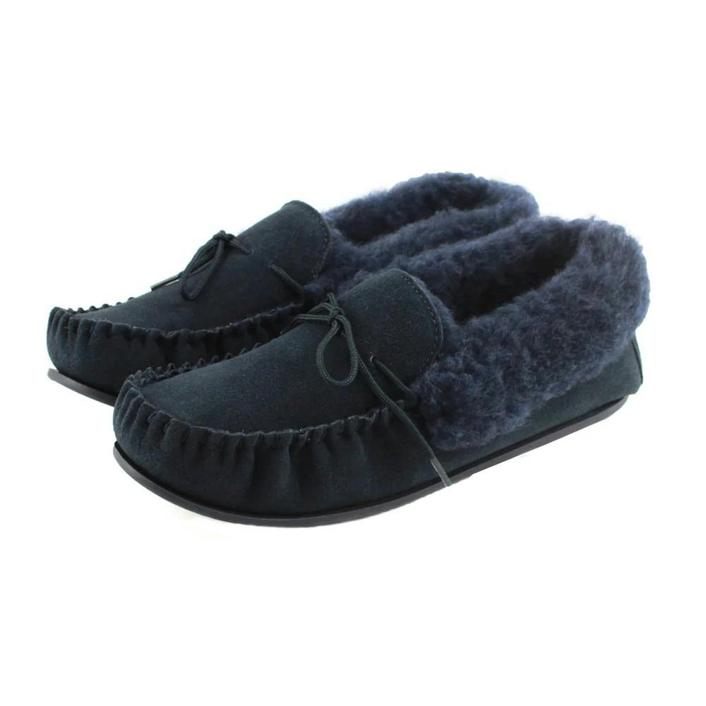 Eastern Counties Leather Women's Willow Suede Moccasins - Navy - 6 Uk - Navy - 90% Suede/5% Tpr/5% Wool