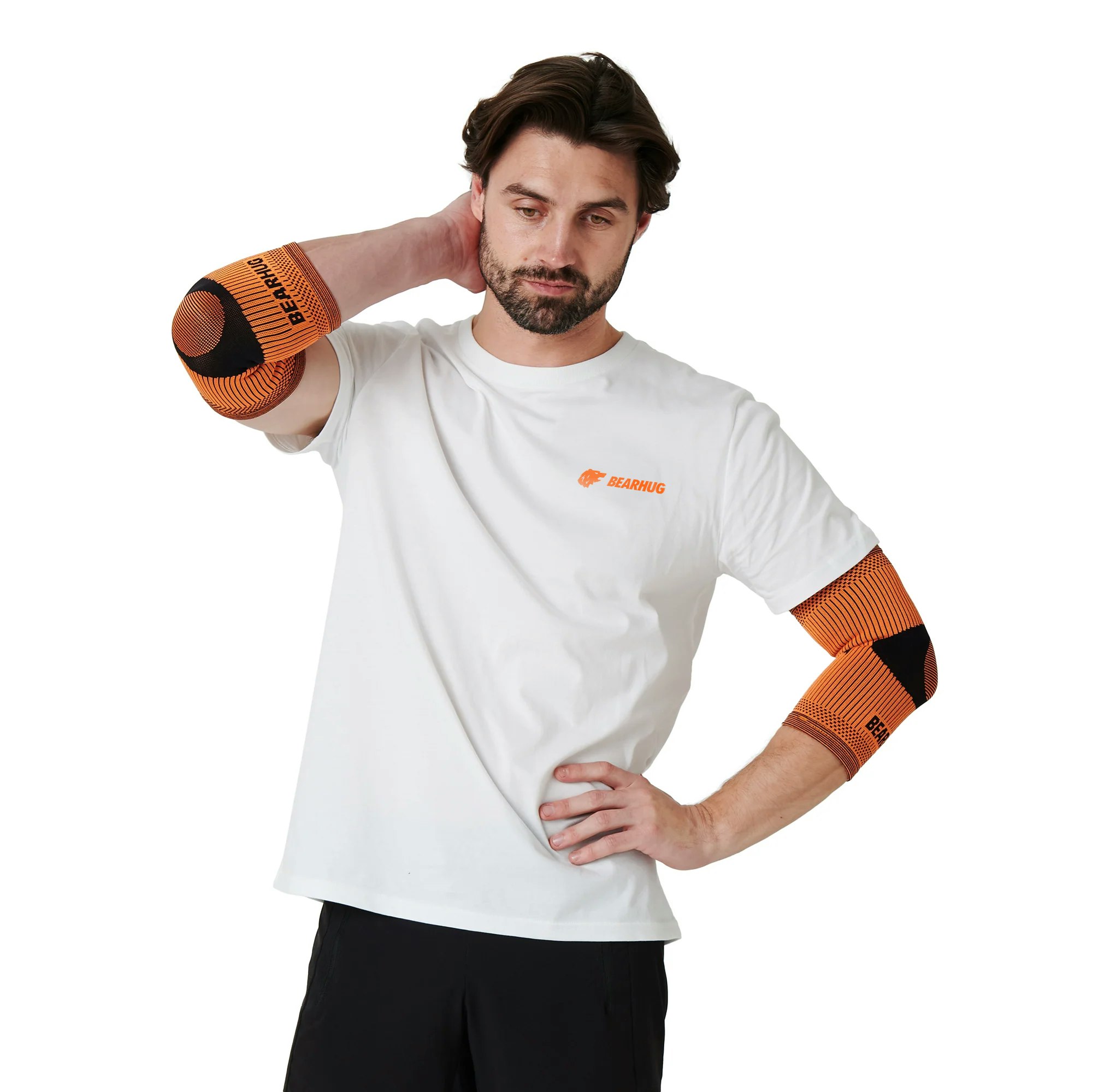 Bearhug Pair Of Elbow Compression Support Sleeves For Tennis Elbow Recovery - Xxl