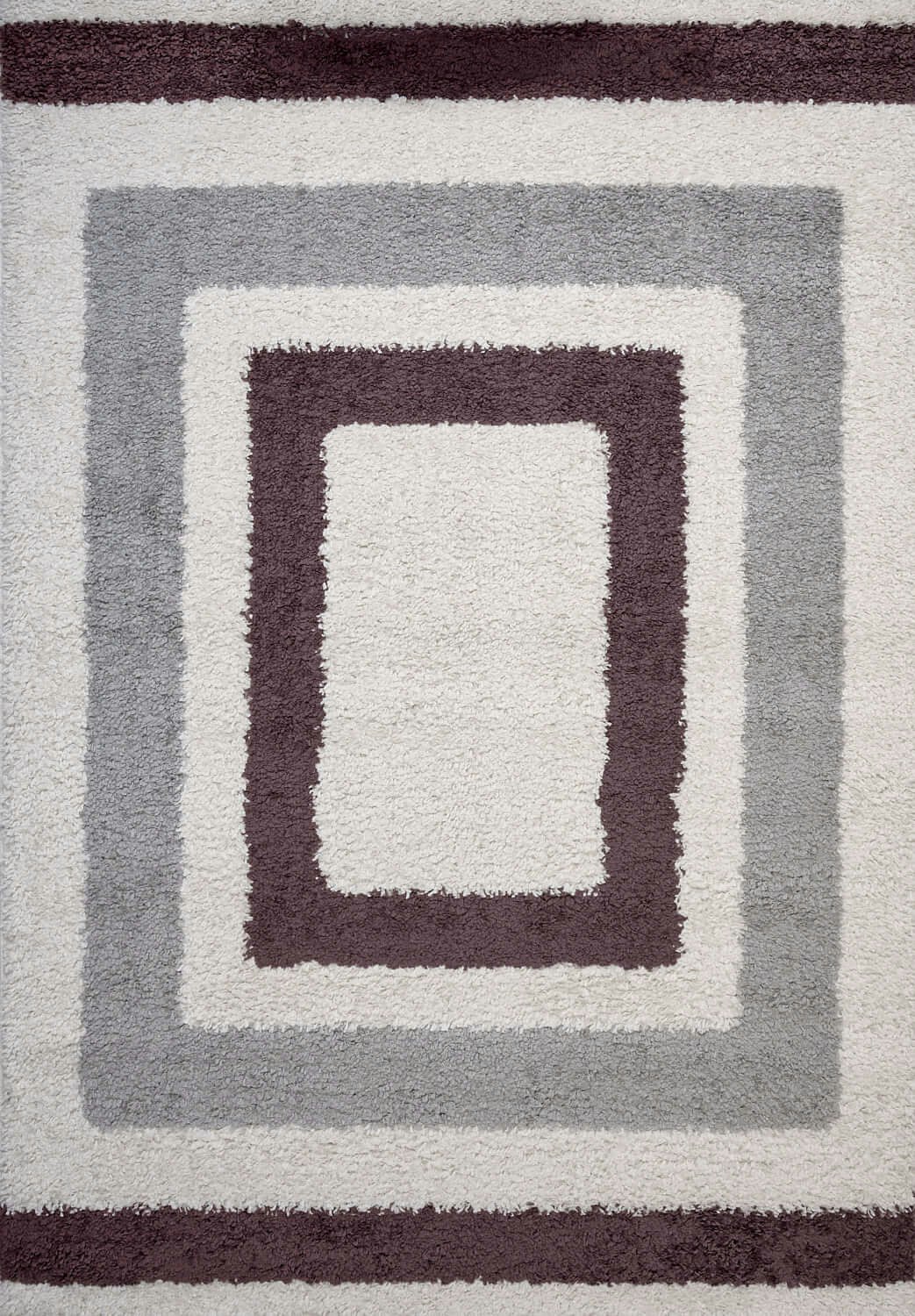 The Rugs Grey/Purple Moodi Shaggy Contour Rug - 160X230 Cm