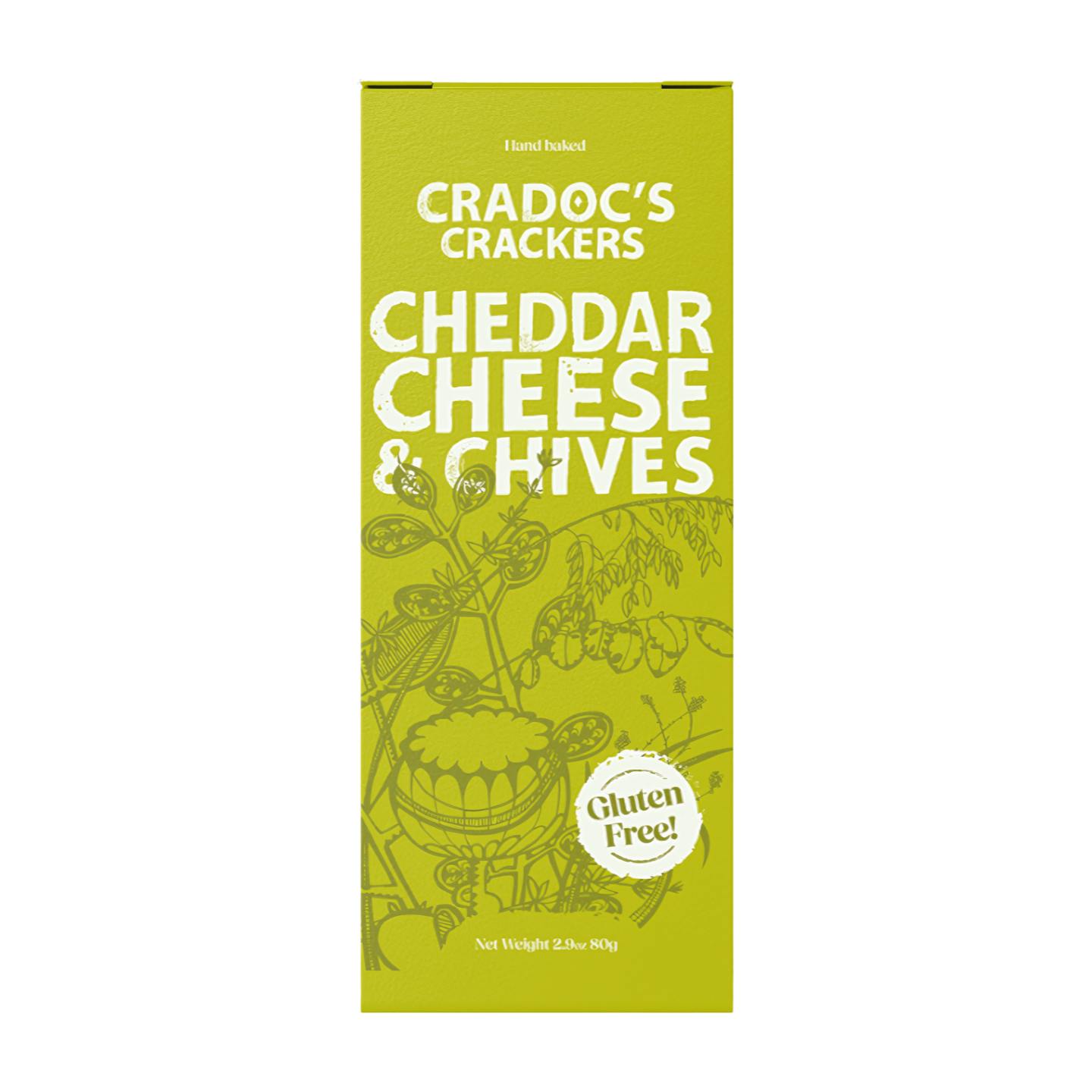 Cradoc's Black Gluten Free Cheddar Cheese & Chives Crackers (80G)