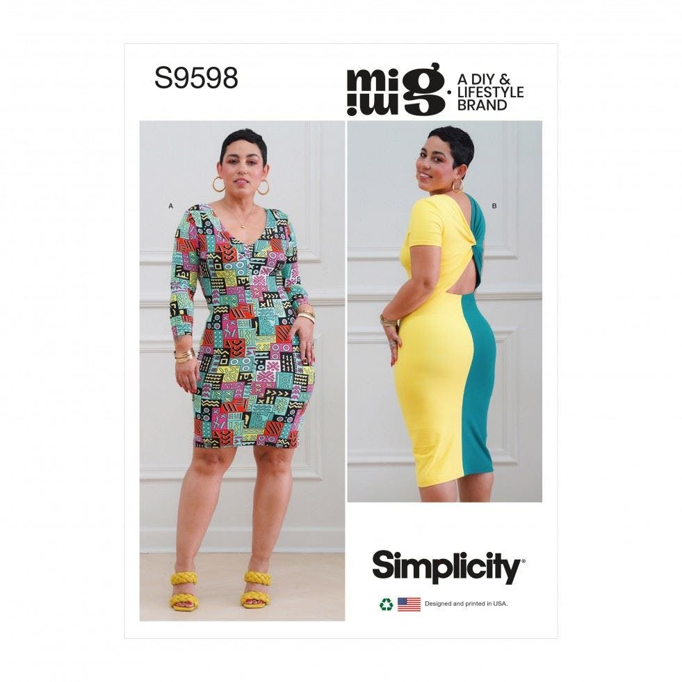 Simplicity Women's Sewing Pattern 9598, Dresses For H5 (6-8-10-12-14) - Intermediate - U5 (16-18-20-22-24)