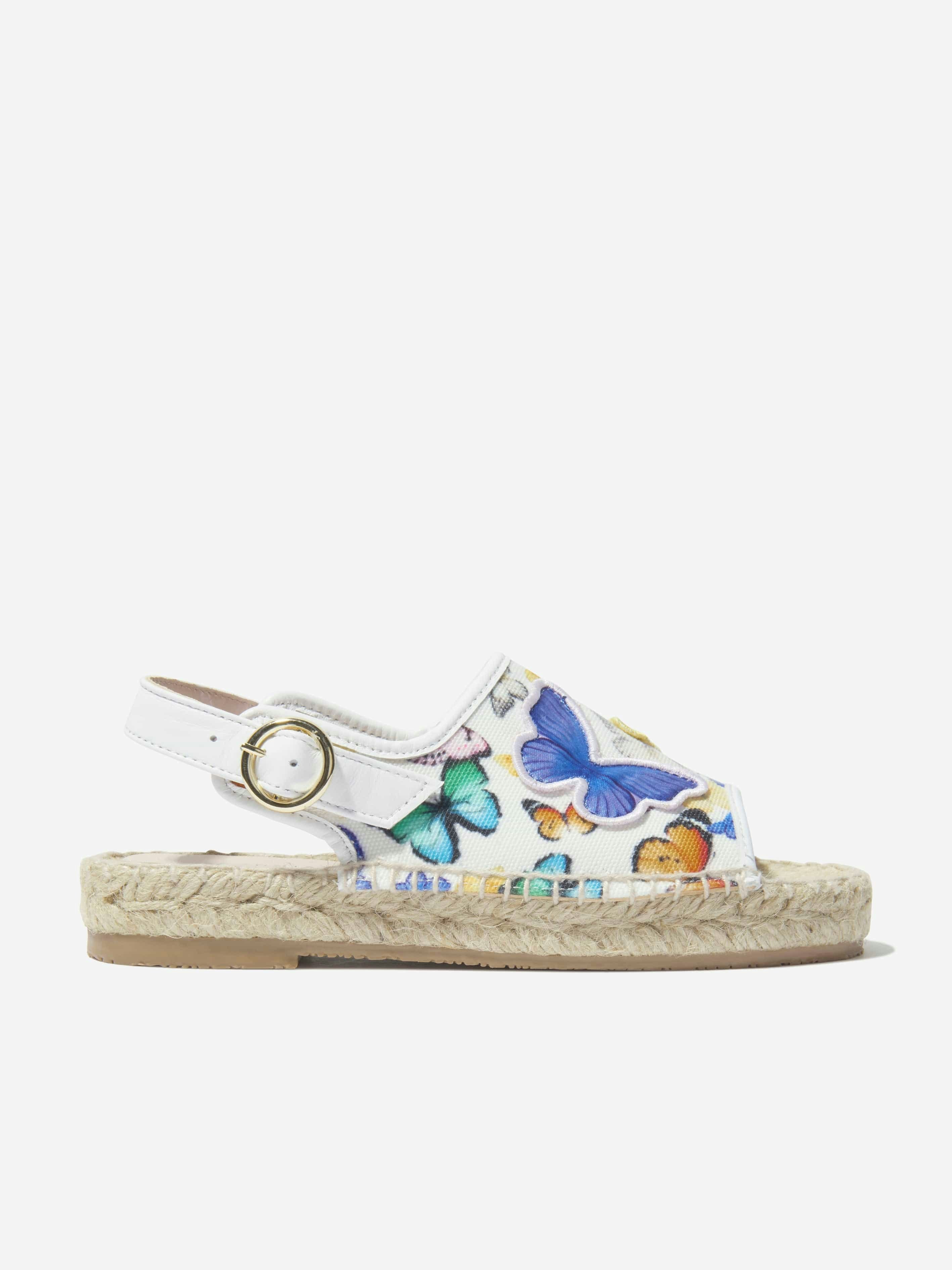 Sophia Webster Girls White Riva Butterfly Espadrilles In - Eu 23 Uk 6
