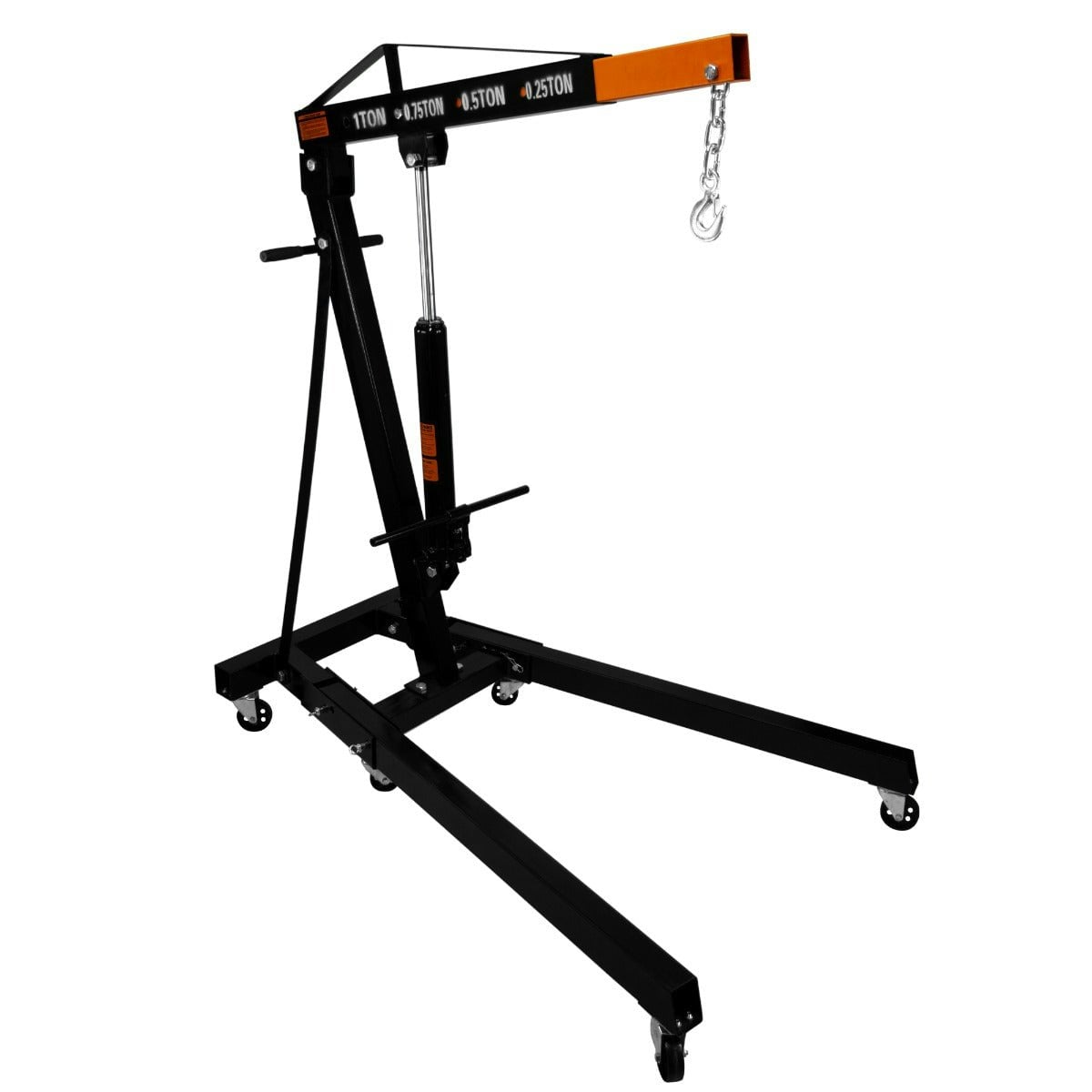 T-Mech Engine Crane 1 Tonne Ton Hydraulic Handle Folding Hoist Lift Jack Stand Workshop - Image 2