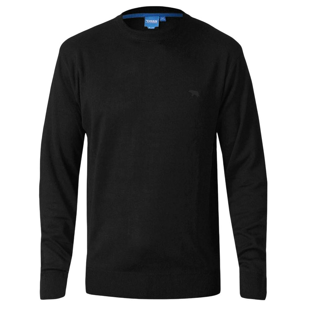 Duke Men's Black D555 Jovanni 1 Crew Neck Kingsize Sweatshirt - 3XL - 100% Cotton