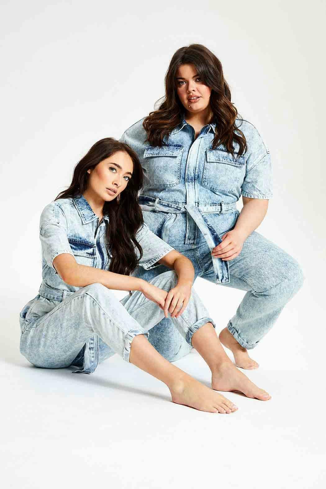 Urban Bliss Blue Curve Acid Short Sleeve Boilersuit - 20