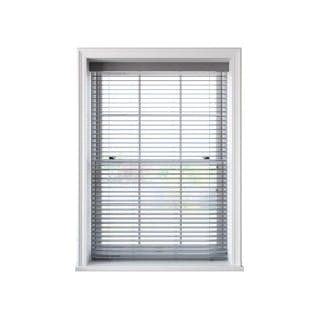 Newedgeblinds White Faux Wood Venetian Blind With Strings - 150Cm