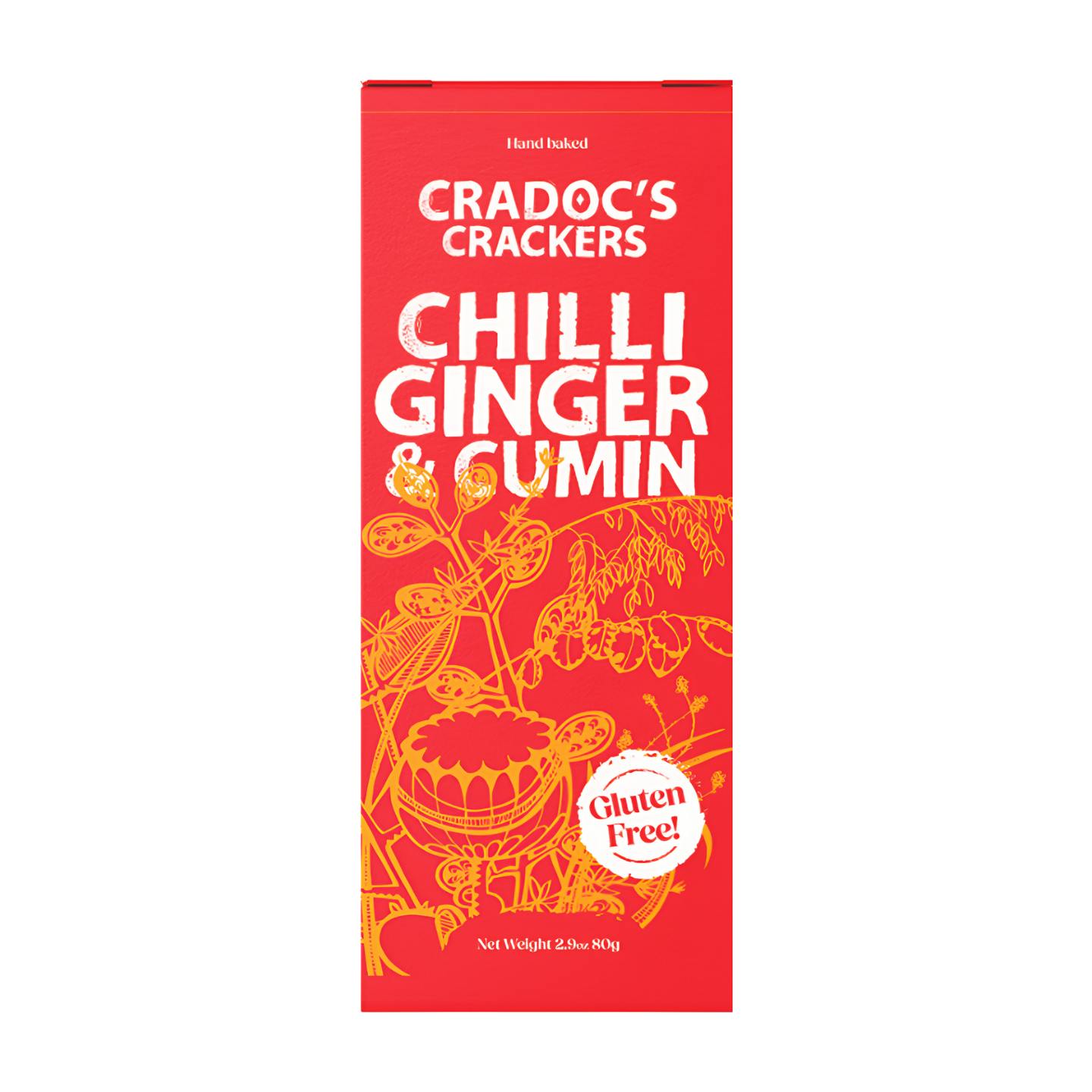 Cradoc's Gluten Free Chilli, Ginger & Cumin Crackers (80G)