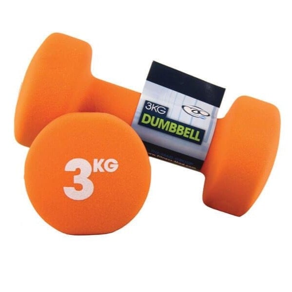 Fitness Mad Orange Neoprene Dumbbells 3Kg