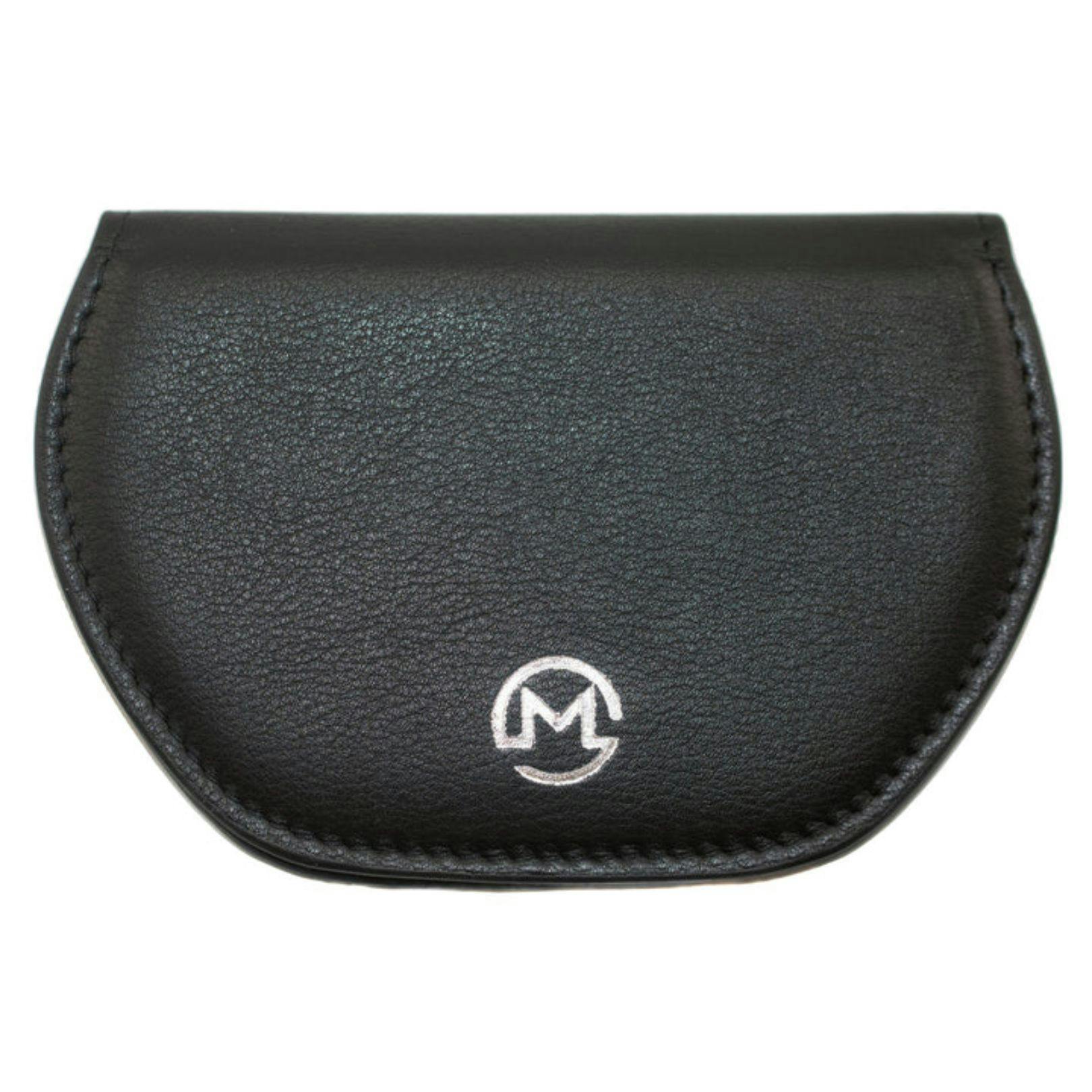 Mala Leather Black Super Slim Magnetic Leather Glasses Cover Case