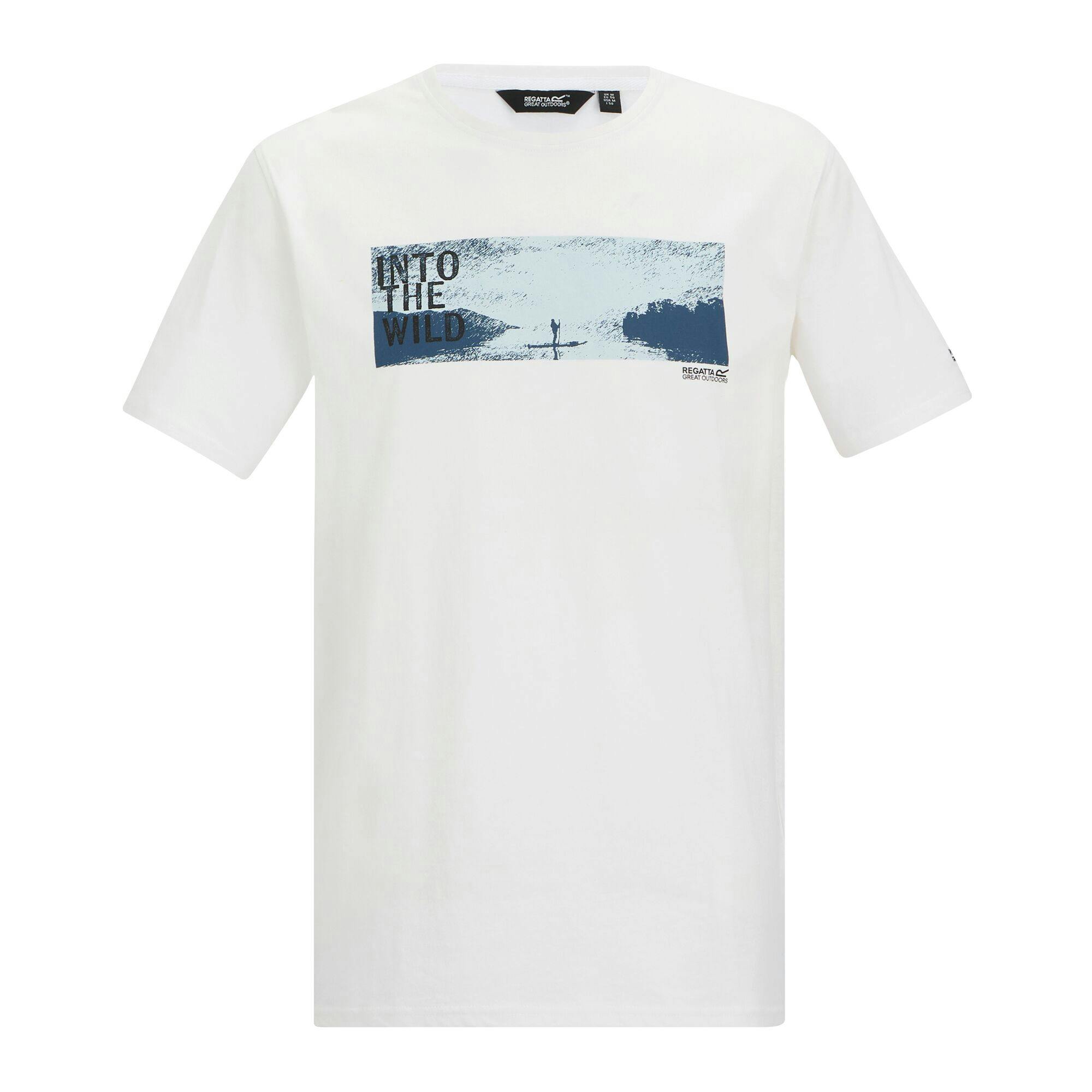 Regatta Men's White Cline Ix Outdoor Wild T-Shirt - 5XL - 95% Cotton/5% Viscose
