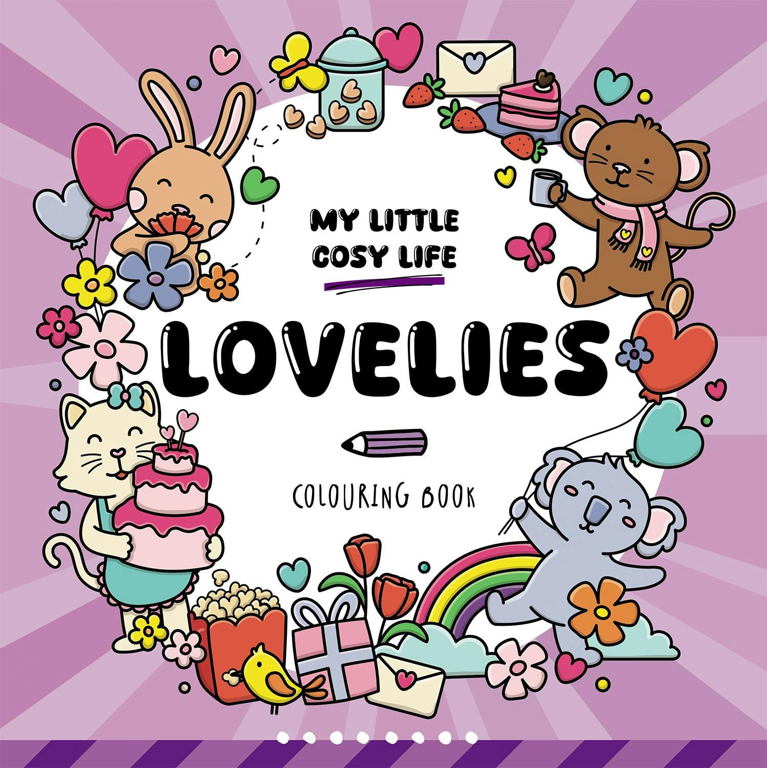 Lovelies: Cute Kawaii Colouring Book for Teens and Adults Featuring Adorable Animals, Purmaids and Cosy Scenes (My Little Cosy Life) - Image 8