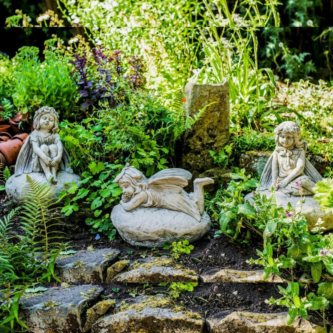 Rackhams Wonderful Set Of Three Fairy Garden Ornaments