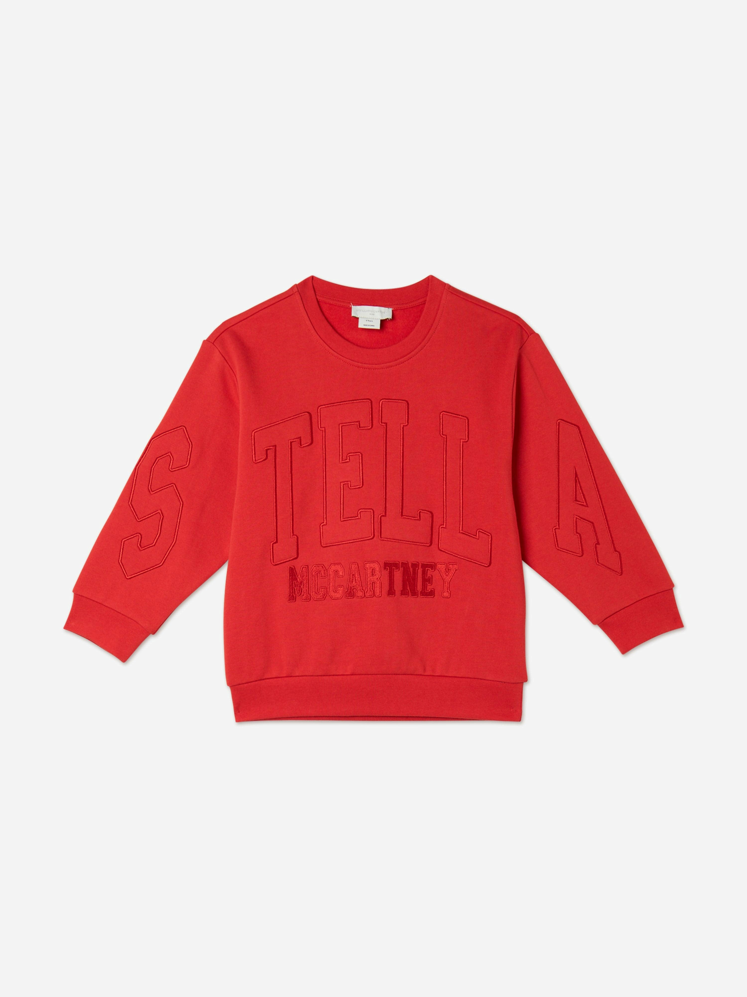 Stella Mccartney Kids Boys Red Stella Mccartney Logo Sweatshirt In - 10 Yrs