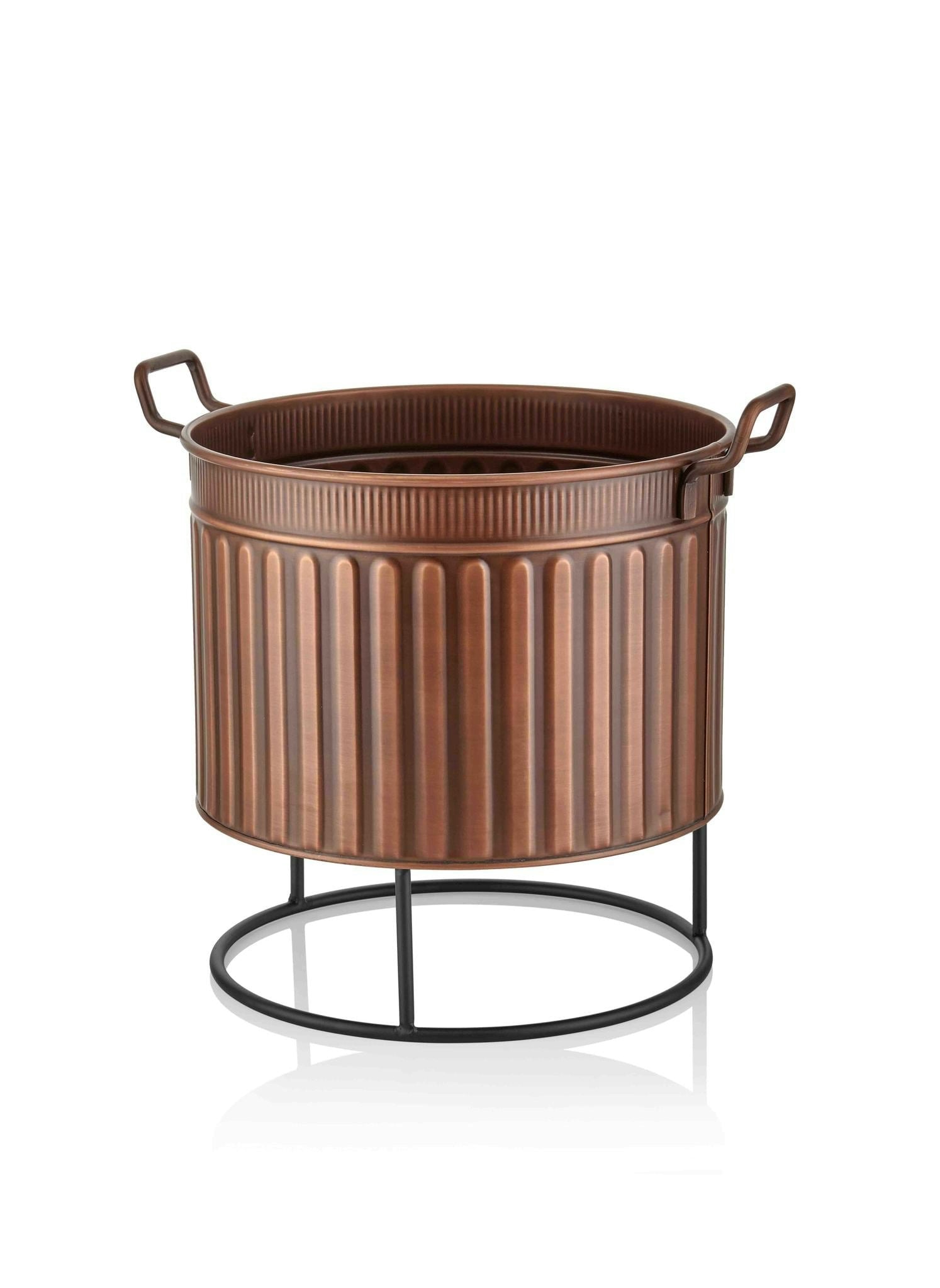 Rozi Copper Plant Pot - 38 Cm (H) X 37 Cm (W) X 37 Cm (D)