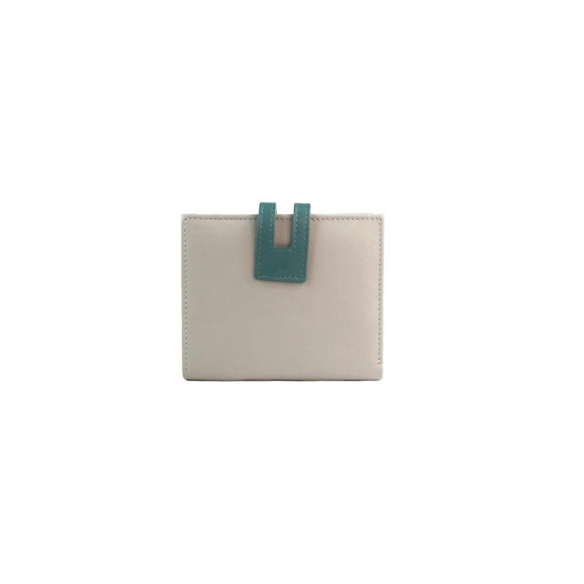 Eastern Counties Leather Grey Cassie Contrast Panel Leather Purse - /Aquatic - /Aquatic - One Size - 100% Leather
