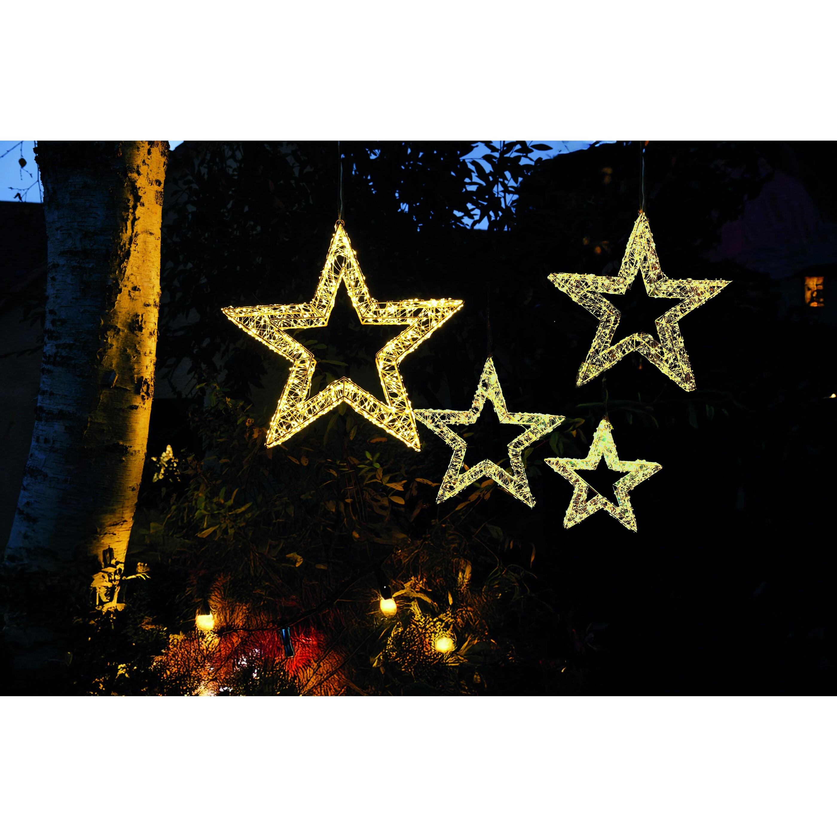 Rackhams White 1440 Led Galaxy Star Warm Lv - One Size