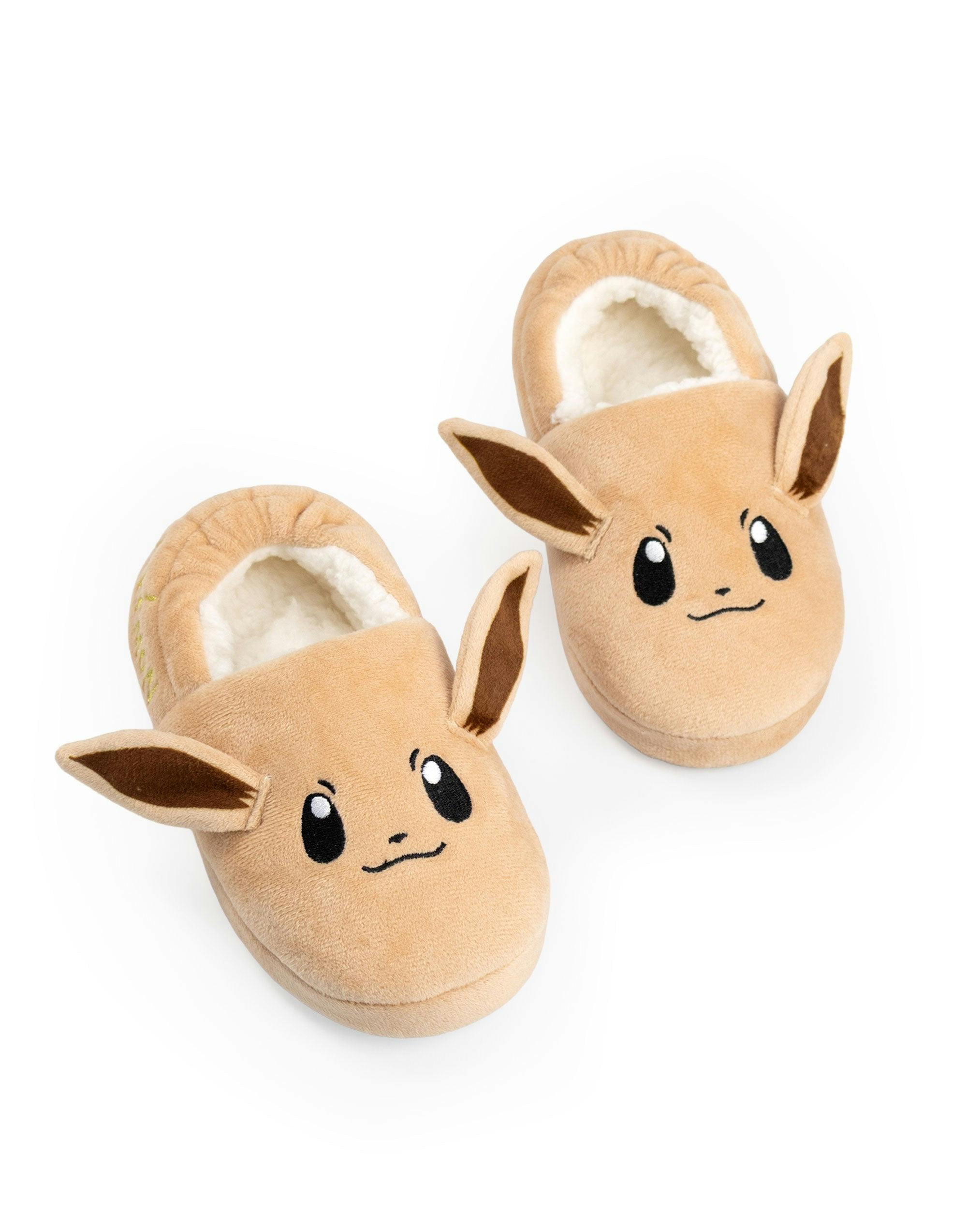 Vanilla Underground Girls Brown Pokemon Eevee 3D Character 3D Slippers - 1 Uk Child