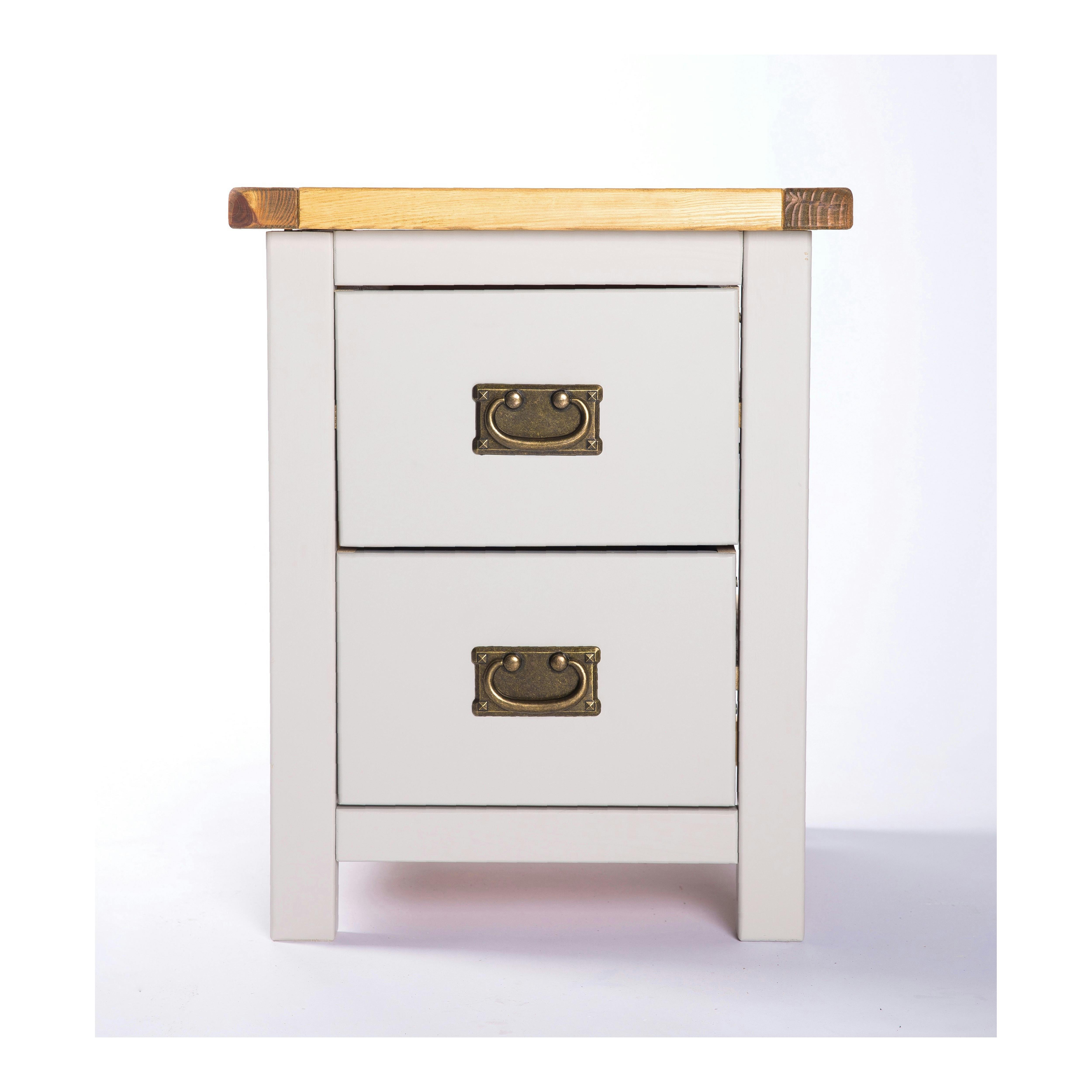 Cabinet Bits Unisex Light Grey Argenta Drawer Bedside Table In Size 2 - Image 3