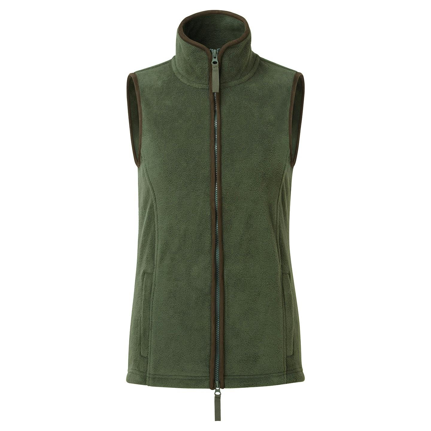 Premier Women's Bottle Green Artisan Fleece Gilet In | Size: Large - Image 3