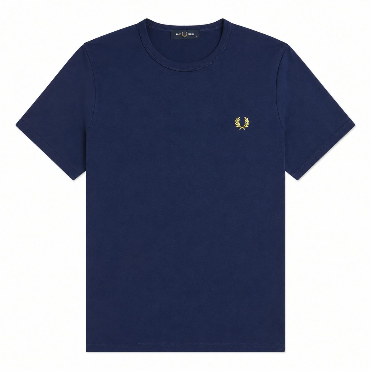 Fred Perry Ringer T-Shirt French Navy - M