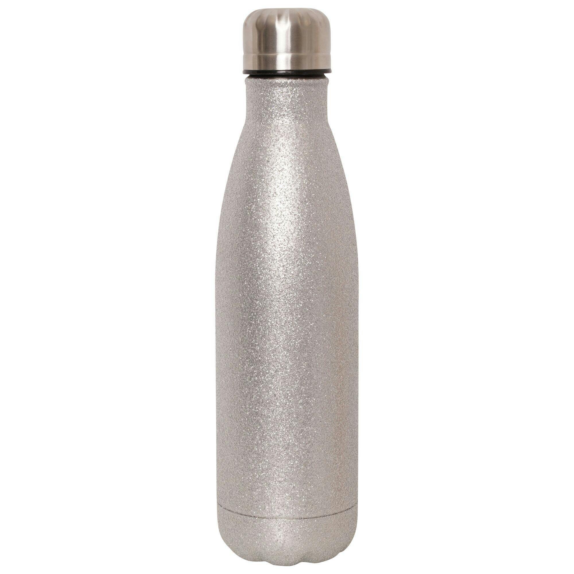  - Dare 2B Glitter Metal Water Bottle Silver (One Size) - Image 4