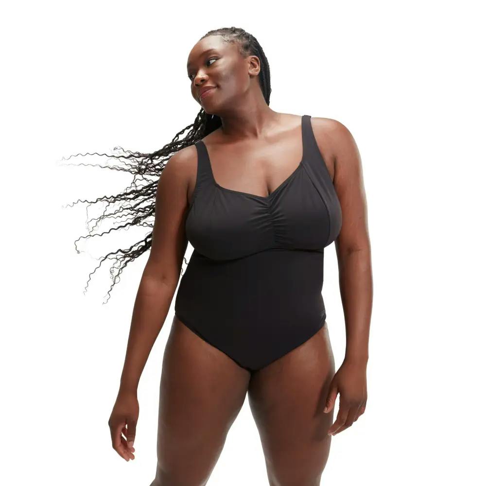 Speedo Black Shaping Aquanite Swimsuit - /Plus Size - Uk Size 48