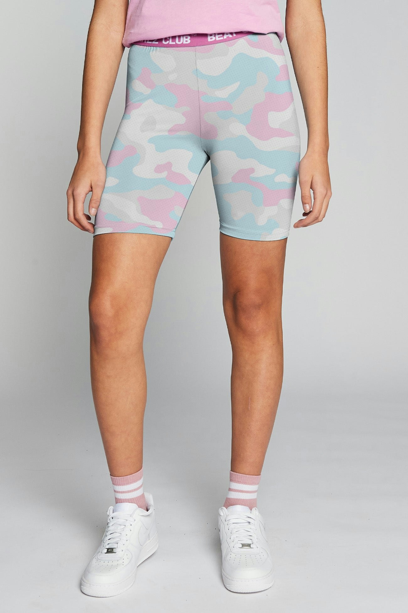 Beat Girlz Club Pink Breeze Cycle Short - Miami Camo - 9/10