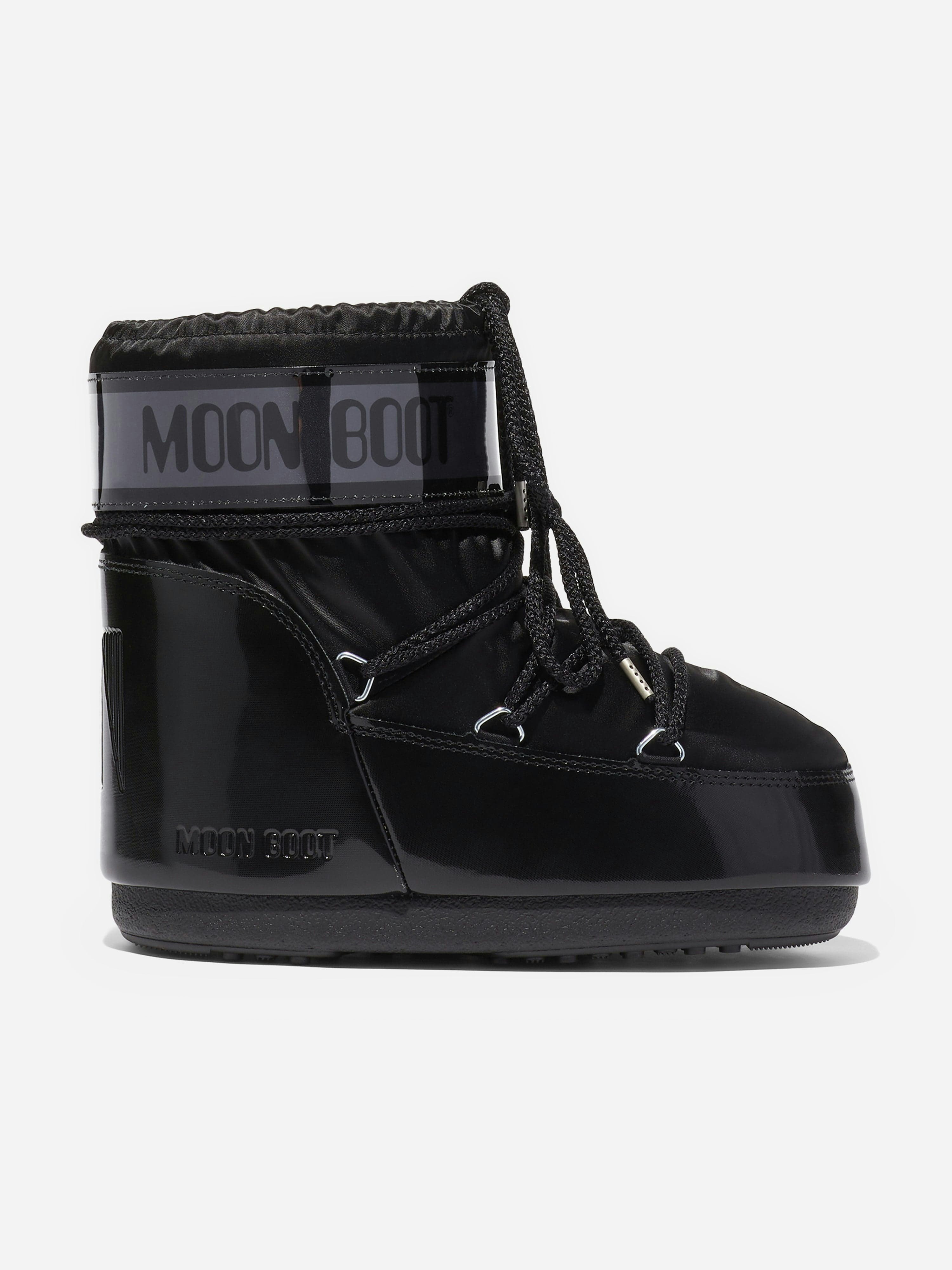 Moon Boot Girls Black Kids Icon Low Glance Boots In - Eu 33 - 35 Uk 1 - 2.5