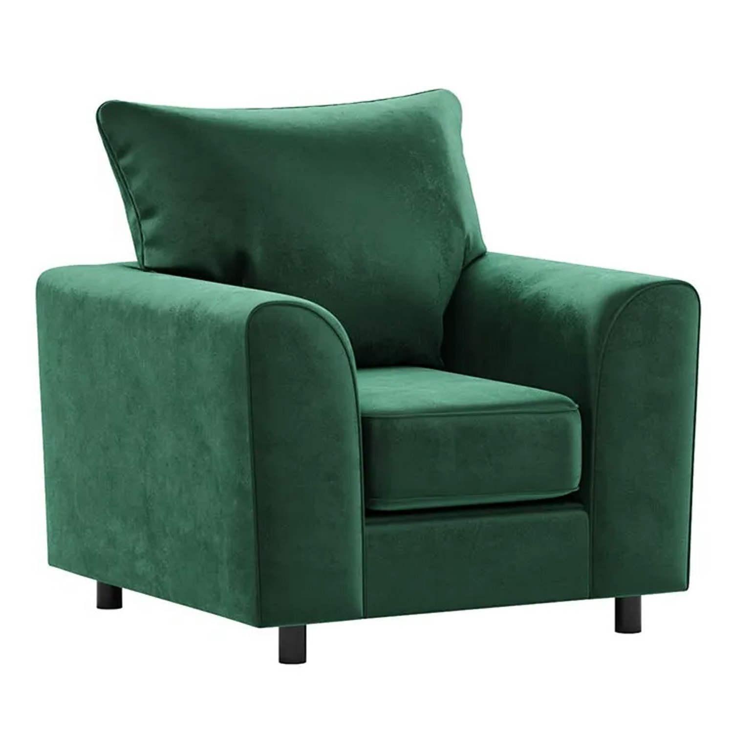 Furnishings For Less Green Brooklyn Full Foam Plush Velvet Armchair