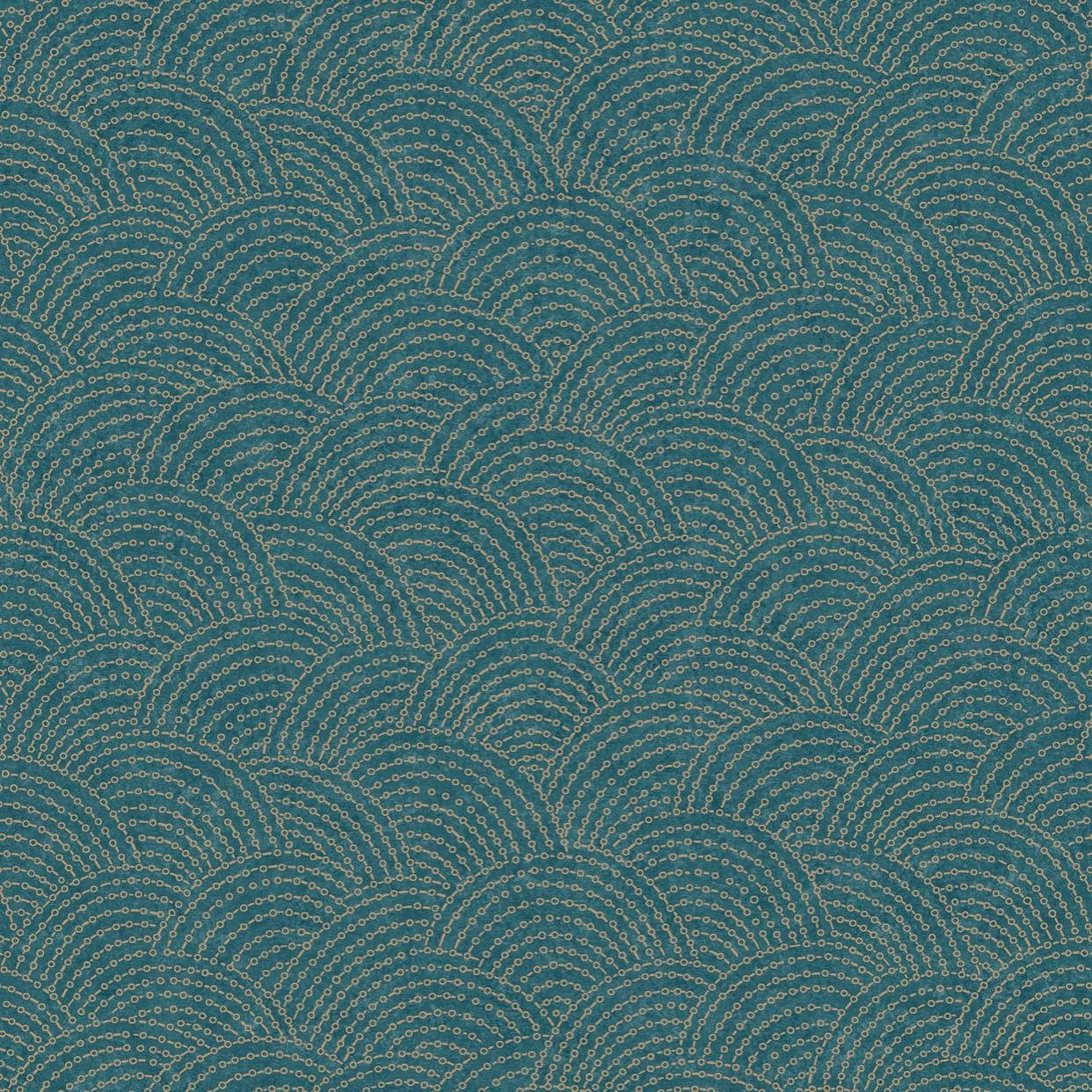 Grandeco Boutique Navy Blue Shell Texture Embossed Wallpaper - Image 4
